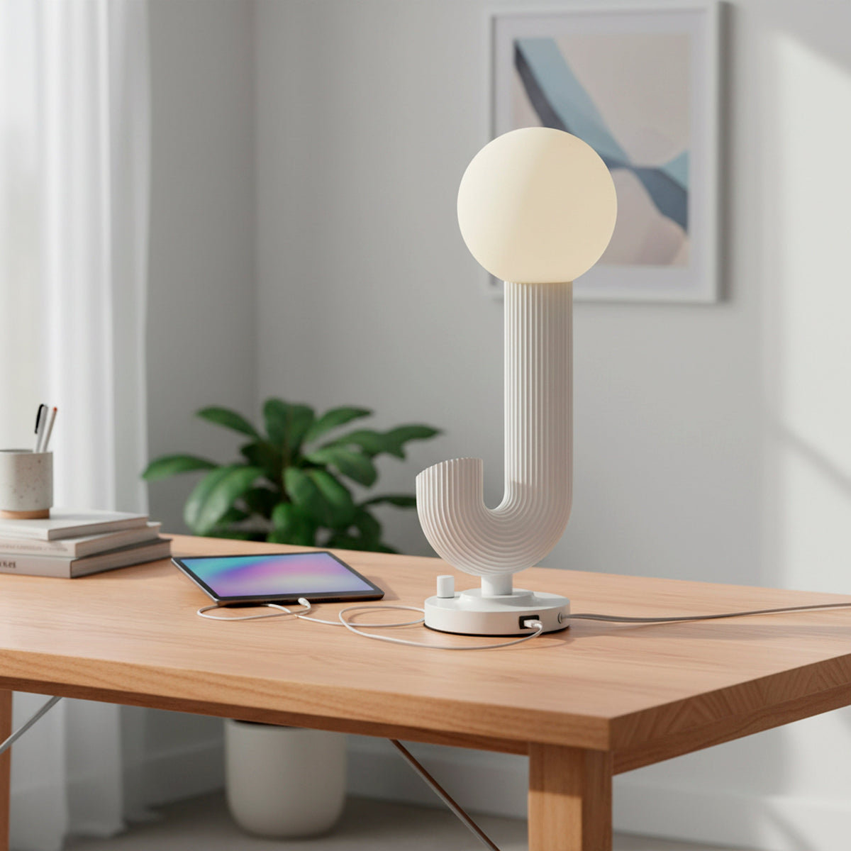 Lampe de table DEL avec recharge MagSafe | Jake — Adesso