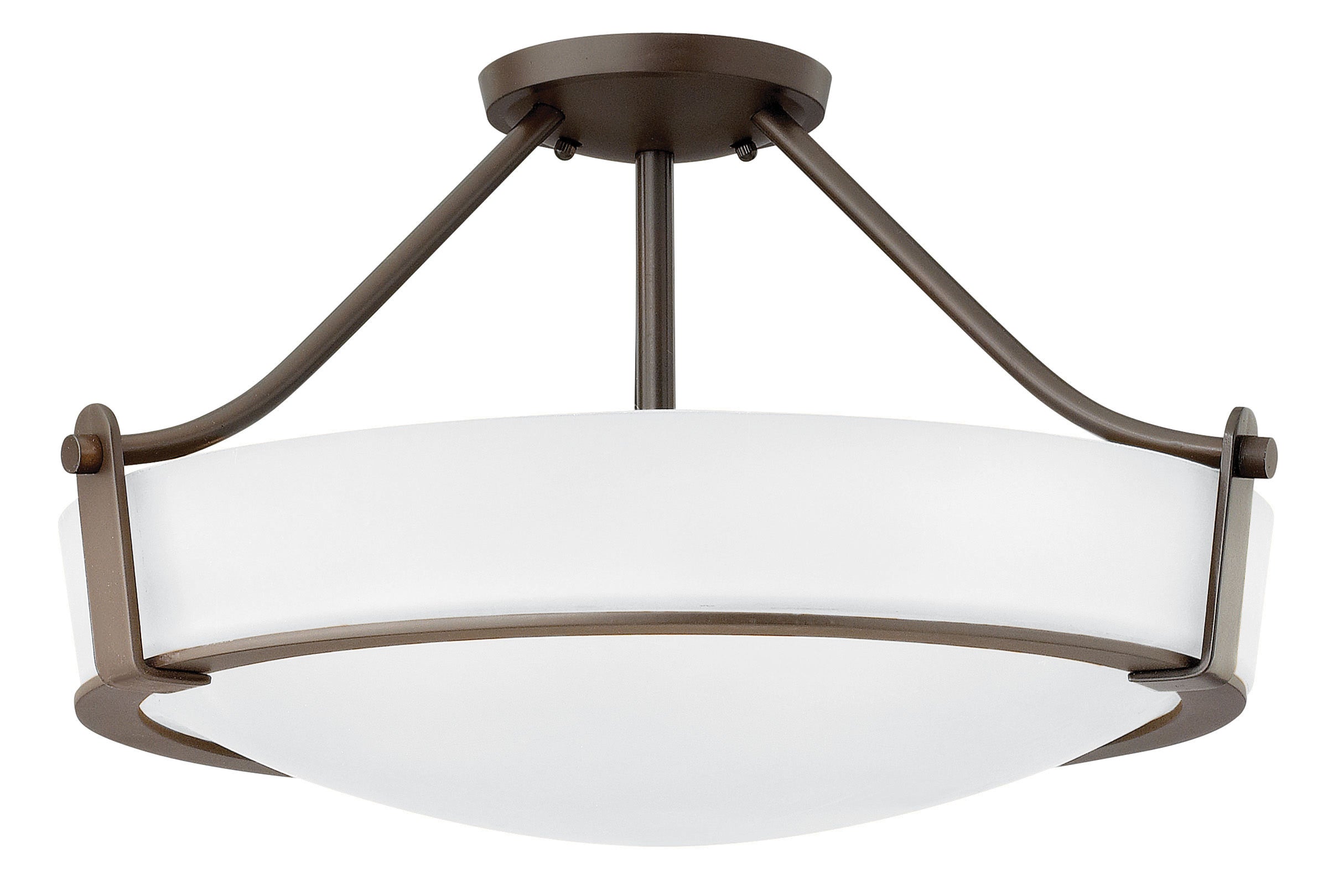HATHAWAY Semi plafonnier Bronze DEL INTÉGRÉ - 3221OB-WH-LED | HINKLEY