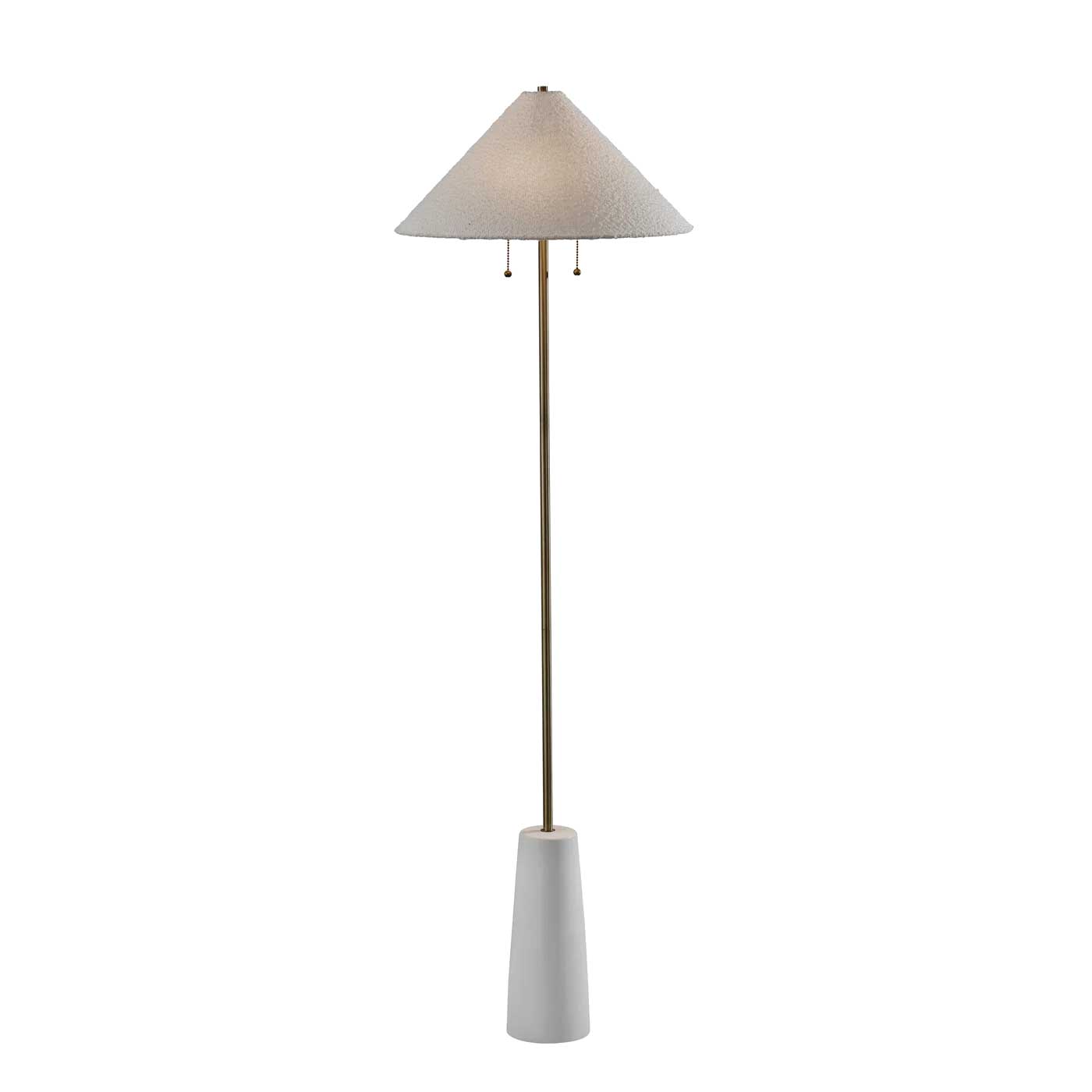 WAYLON Lampe sur plancher Blanc, or - 3246-02 | ADESSO