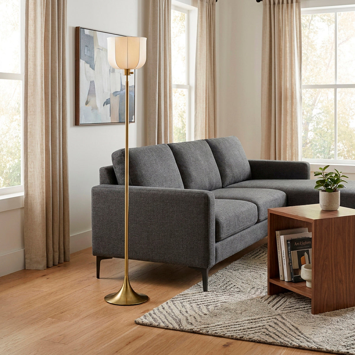 Lampadaire torchère | Adella — Adesso