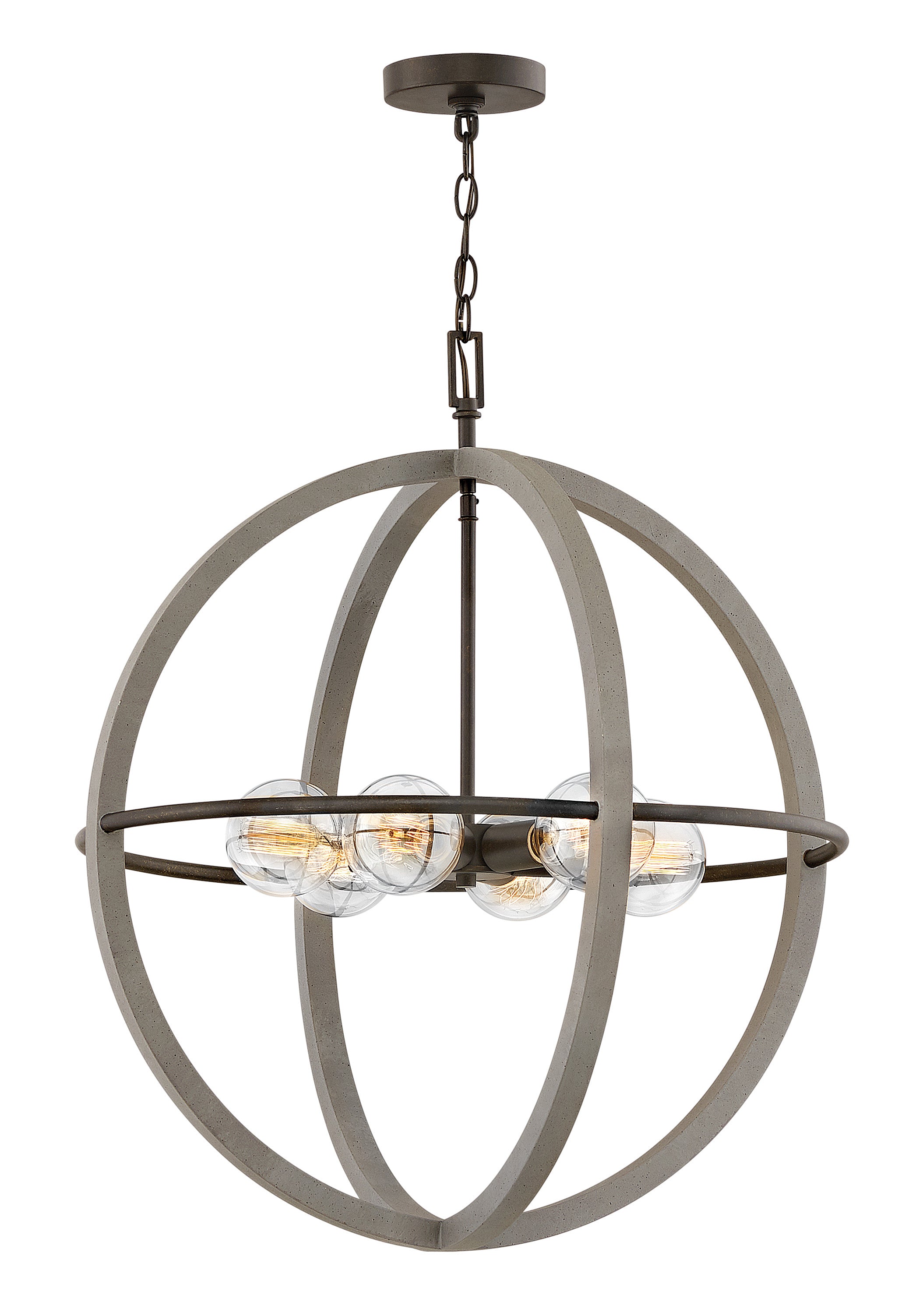 BODIE Chandelier Gris - 3426DC | HINKLEY