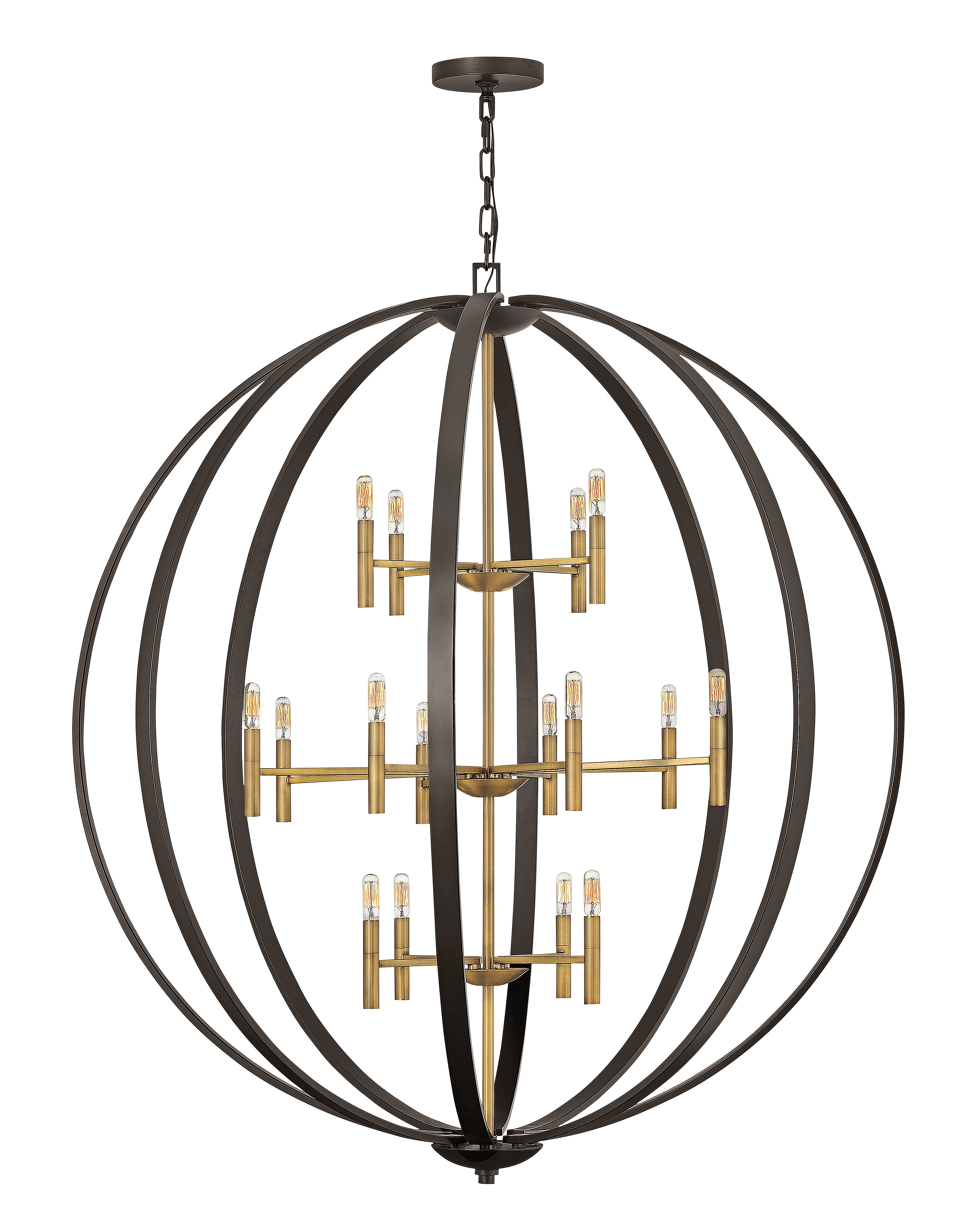EUCLID Chandelier Bronze - 3465SB | HINKLEY