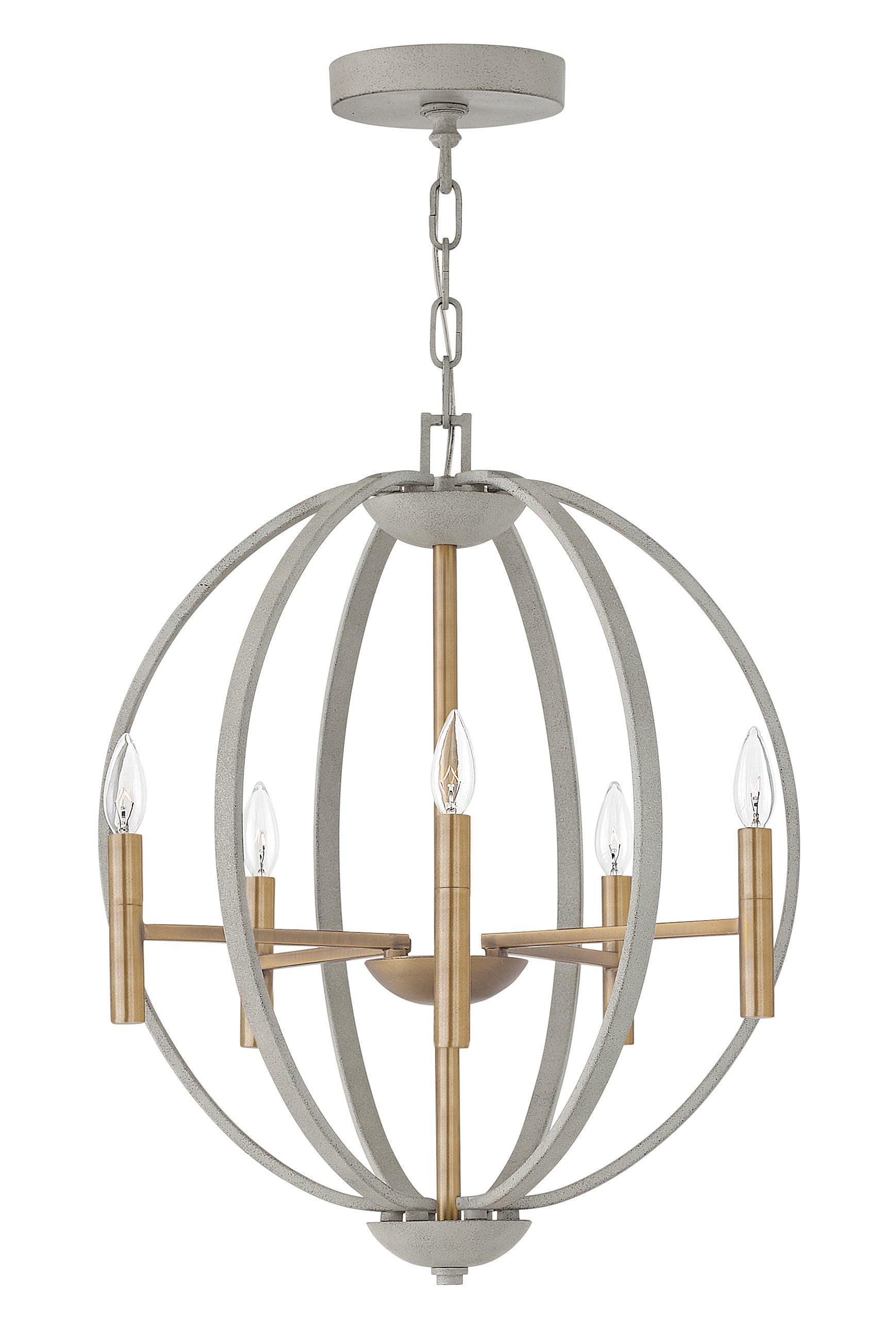 EUCLID Chandelier Gris - 3466CG | HINKLEY