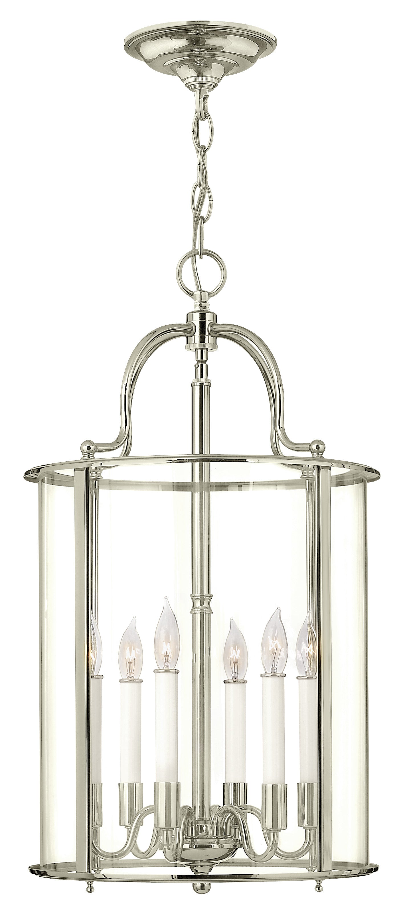 GENTRY Chandelier Nickel - 3478PN | HINKLEY