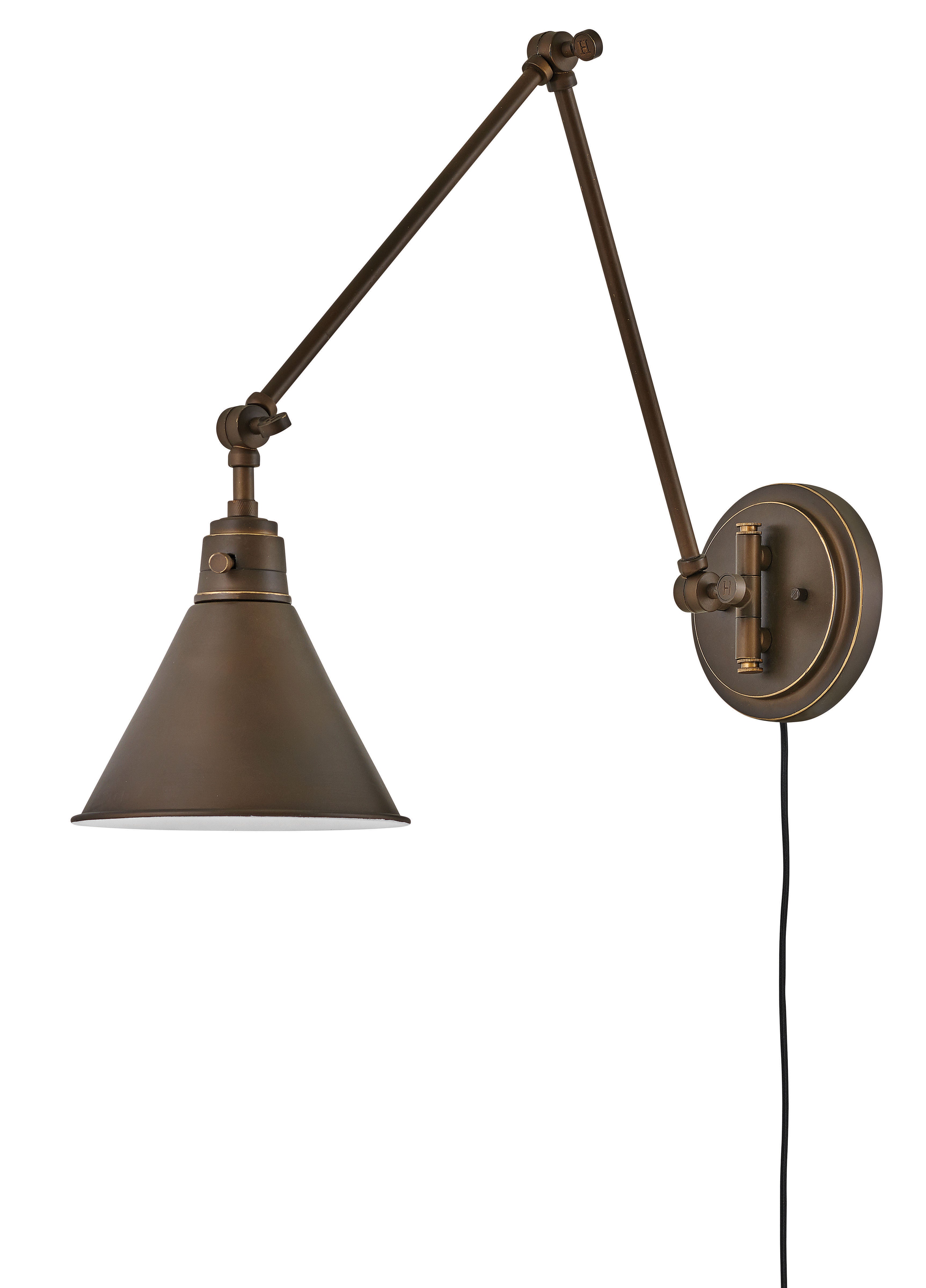 Moyenne applique à bras articulé à une lumière