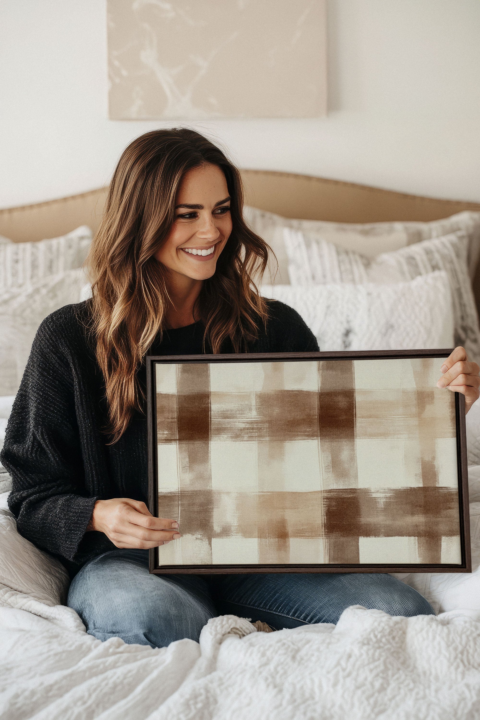 CHIC PLAID, Oeuvre sur toile étirée