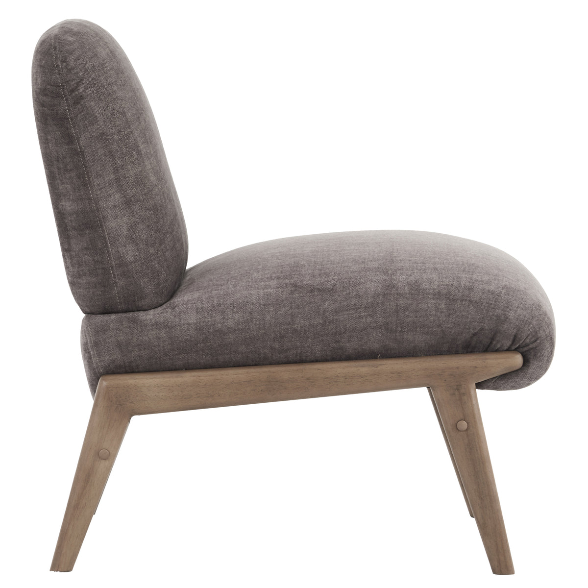 Fauteuil d’appoint en velours Lisson – fini TAUPE FONCÉ | World Wide