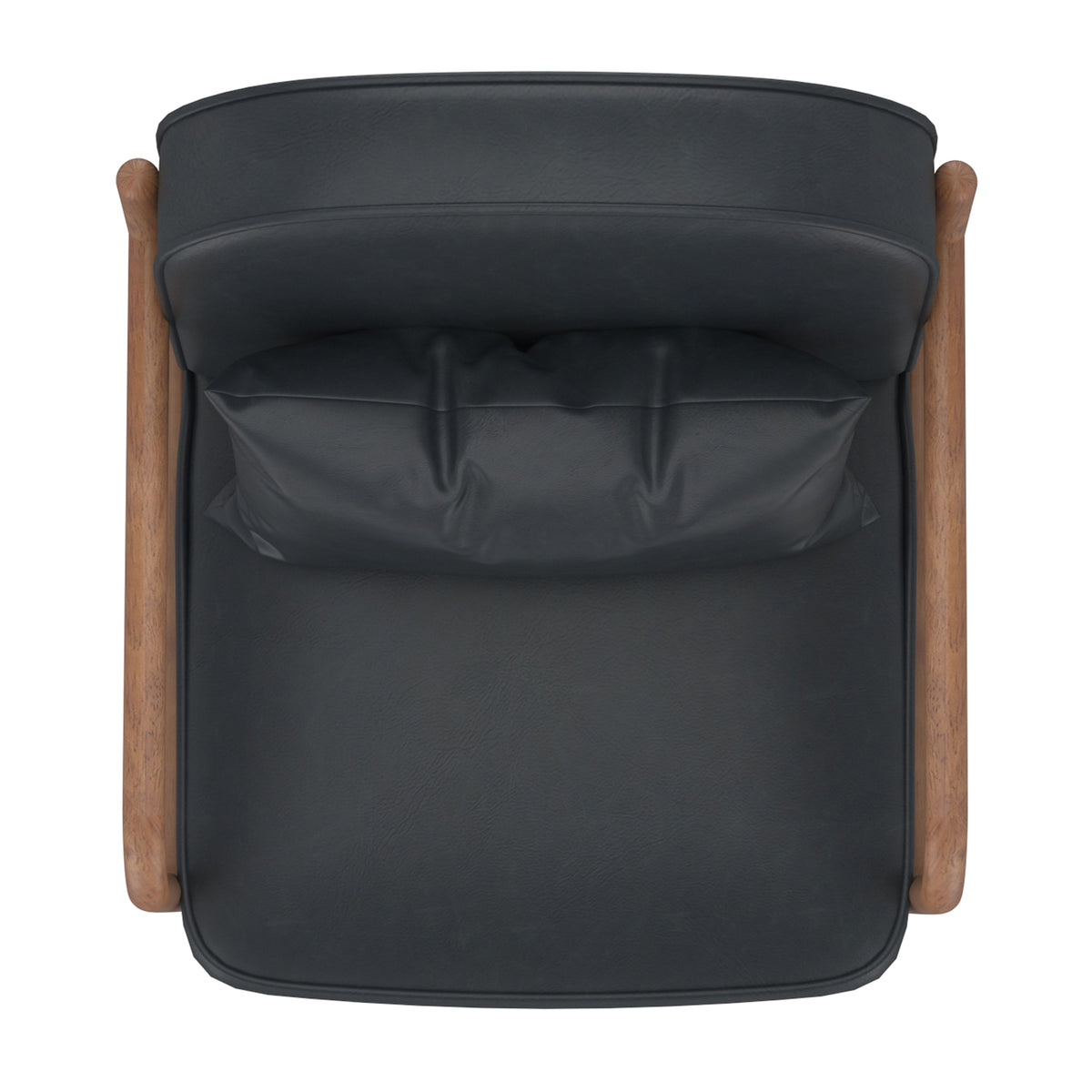 Fauteuil en similicuir Fani – fini NOIR/NOYER | World Wide