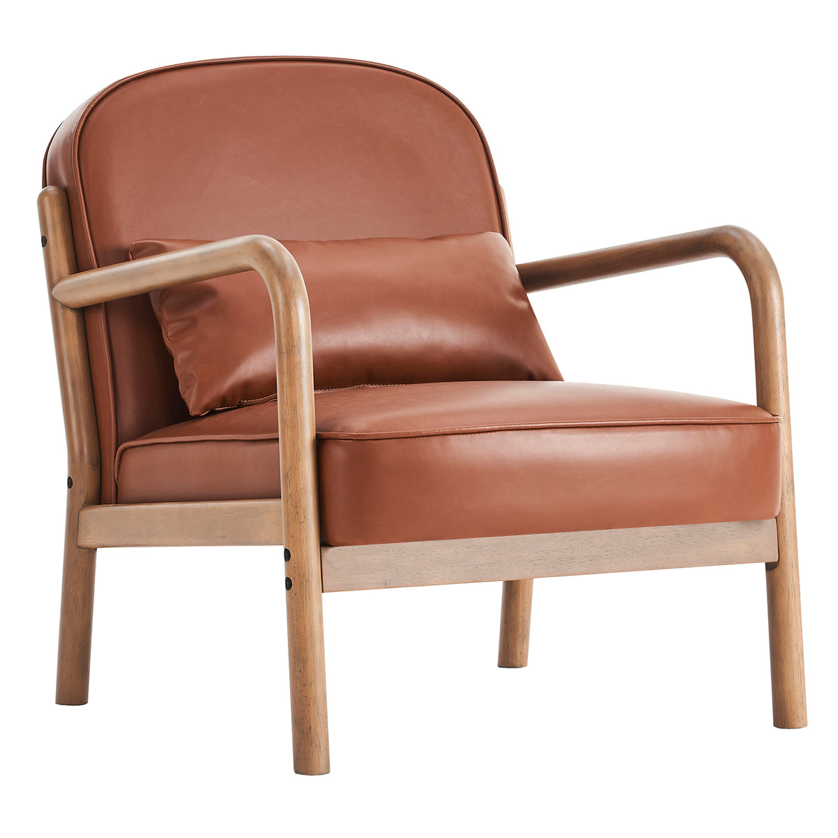 Fauteuil en similicuir Fani – fini SELLE/NOYER | World Wide