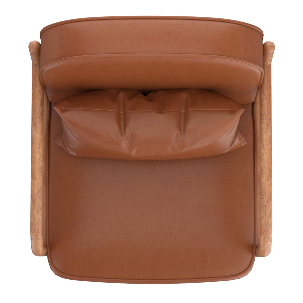 Fauteuil en similicuir Fani – fini SELLE/NOYER | World Wide