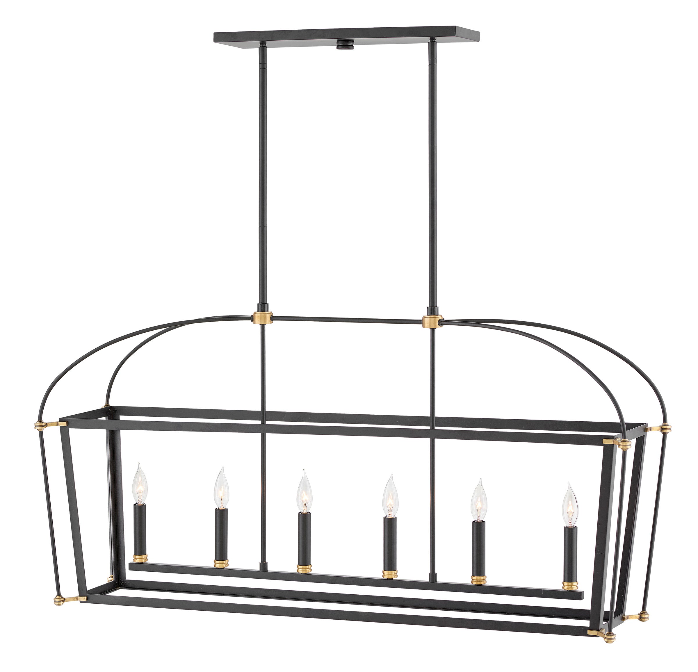 Moyen six lumière luminaire linéaire à cadre ouvert