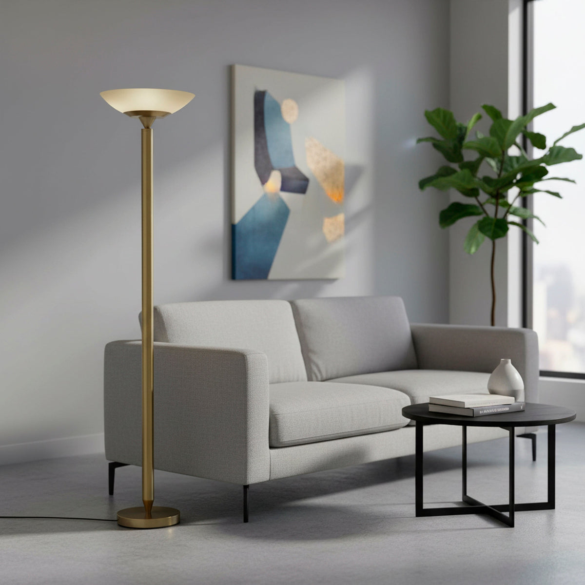 Lampadaire torchère | Pillar — Adesso