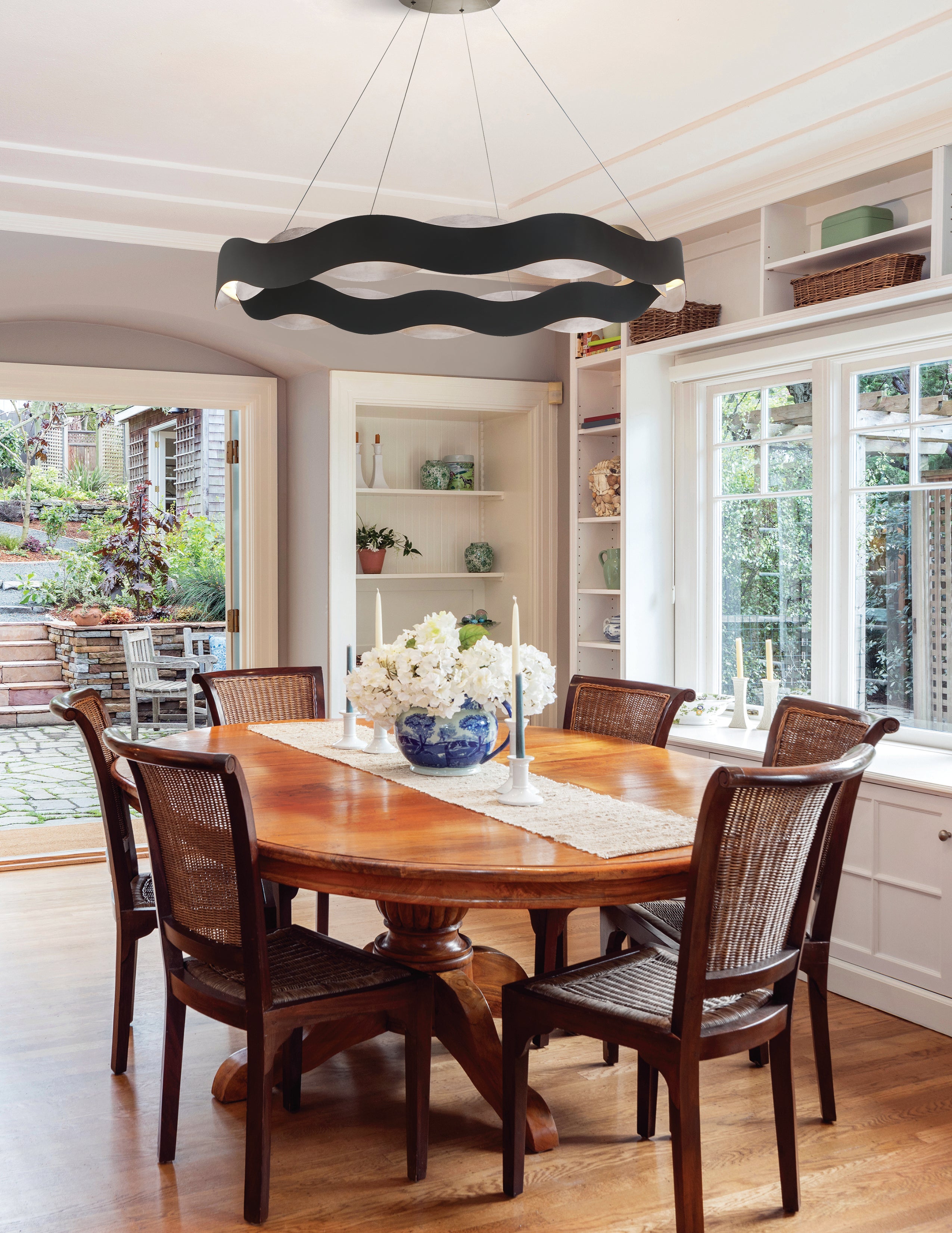 VAUGHAN Chandelier Nickel DEL INTÉGRÉ - 46462-022 | EUROFASE