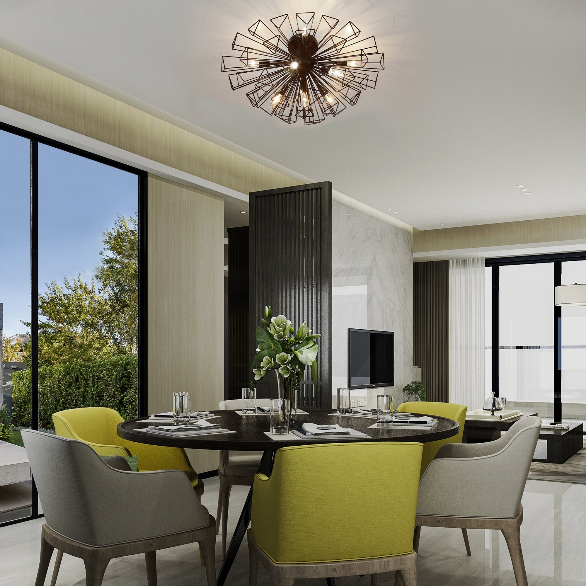 DENDELIO Chandelier Noir - 46762-016 | EUROFASE