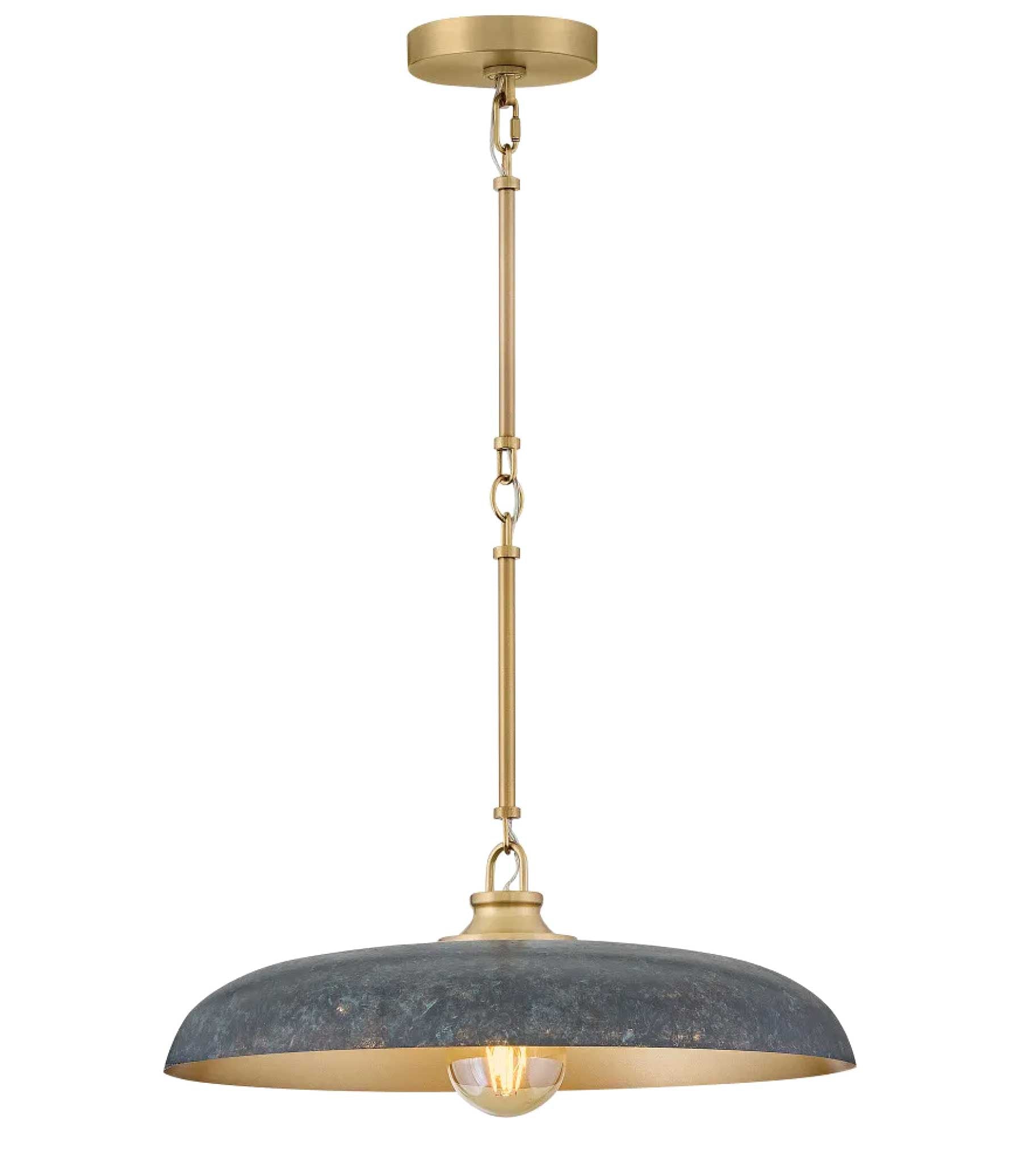 Luminaire suspendu Laiton laqué et vert-de-gris antique | SADIE