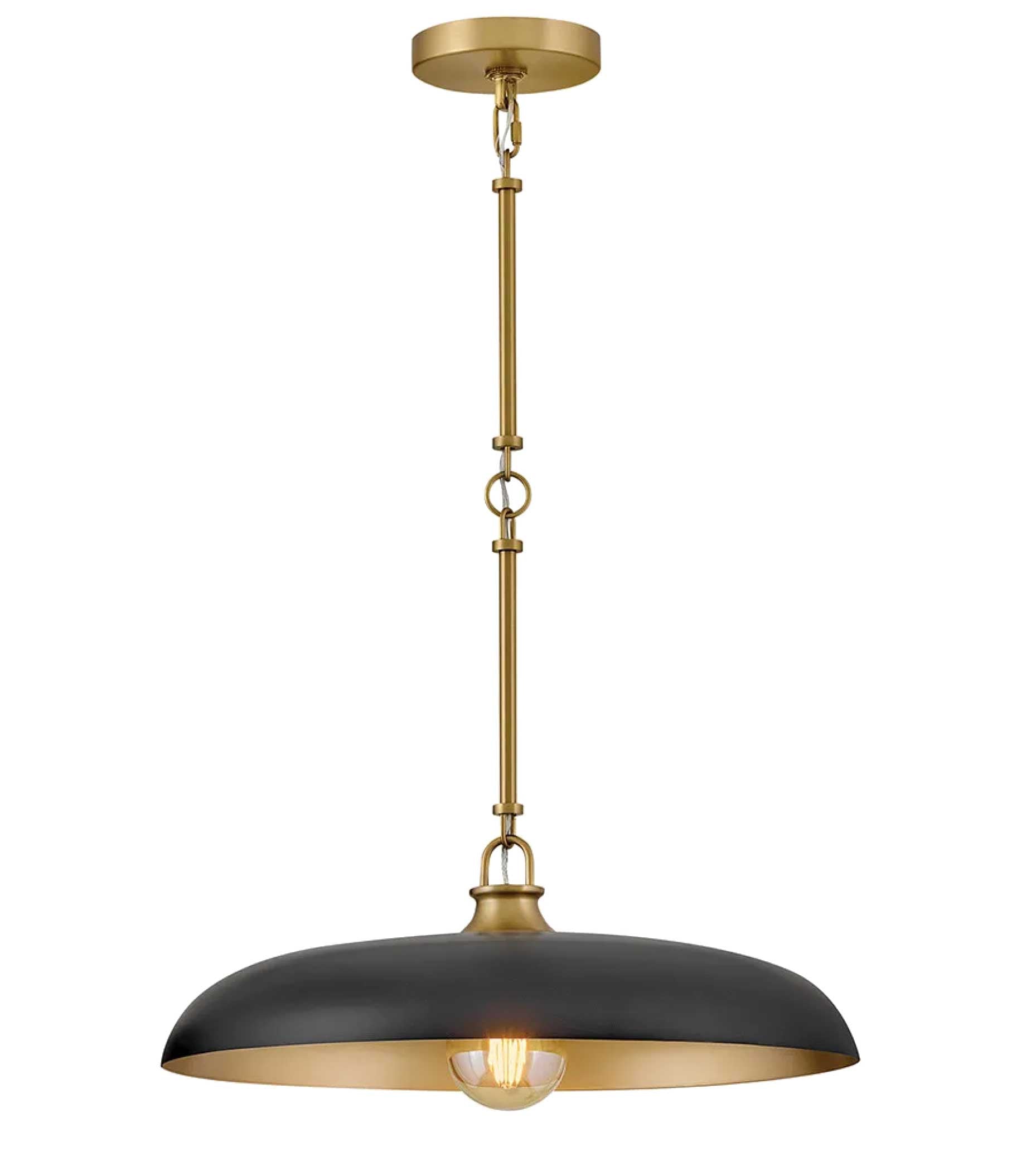 Luminaire suspendu Laiton laqué et noir | SADIE