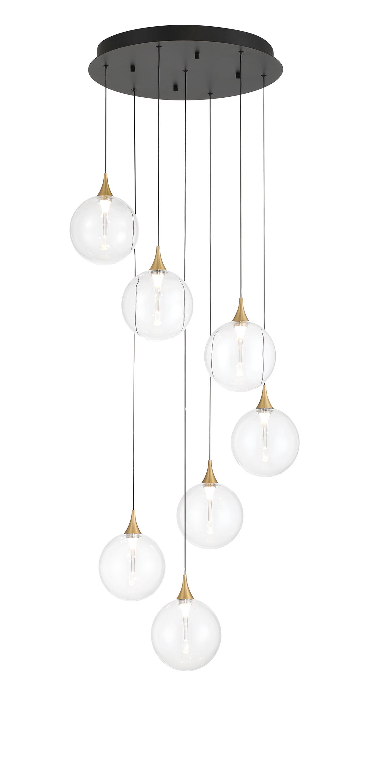 IISA Luminaire suspendu Noir, or DEL INTÉGRÉ - 48928-014 | EUROFASE