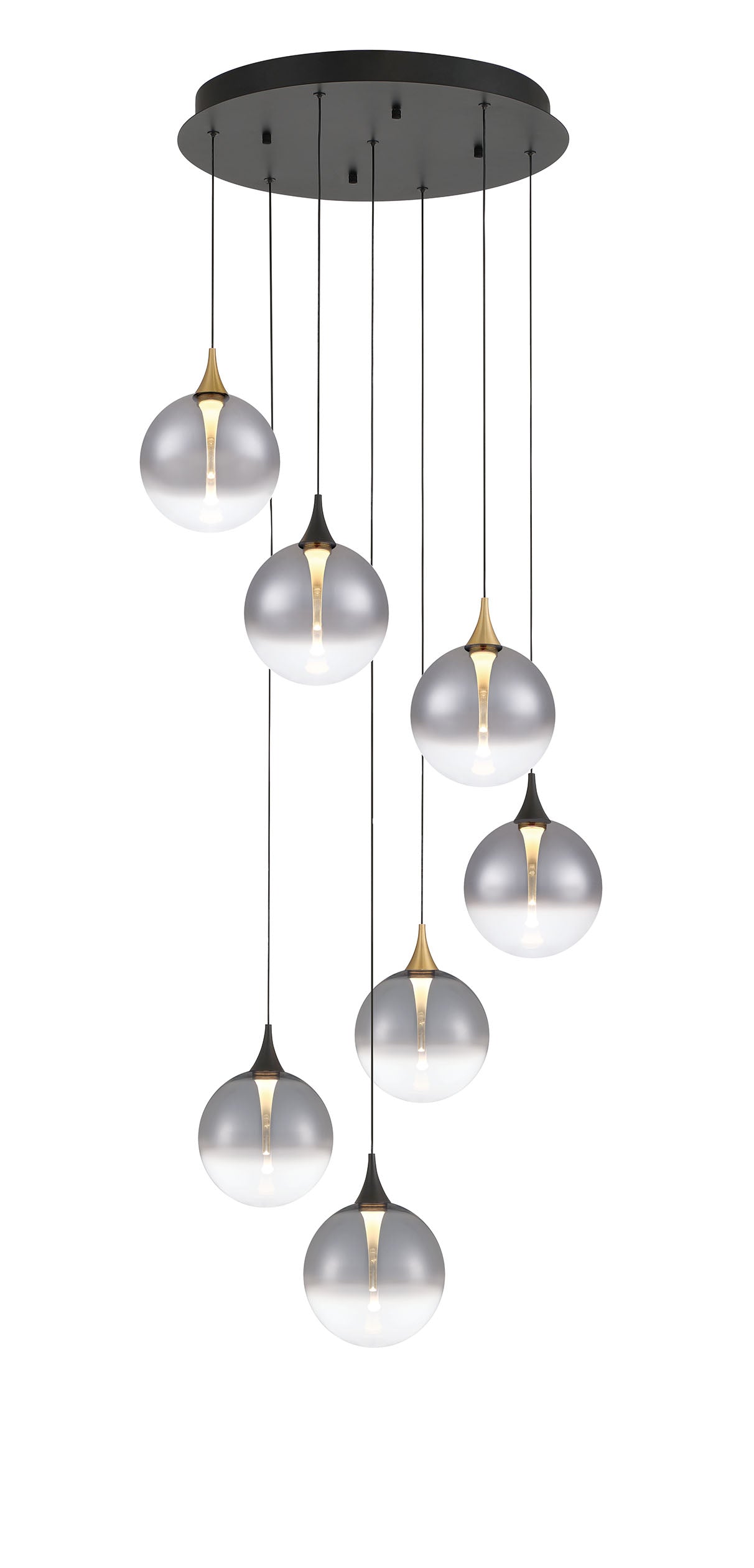 Luminaire suspendu Noir mat et or | IISA