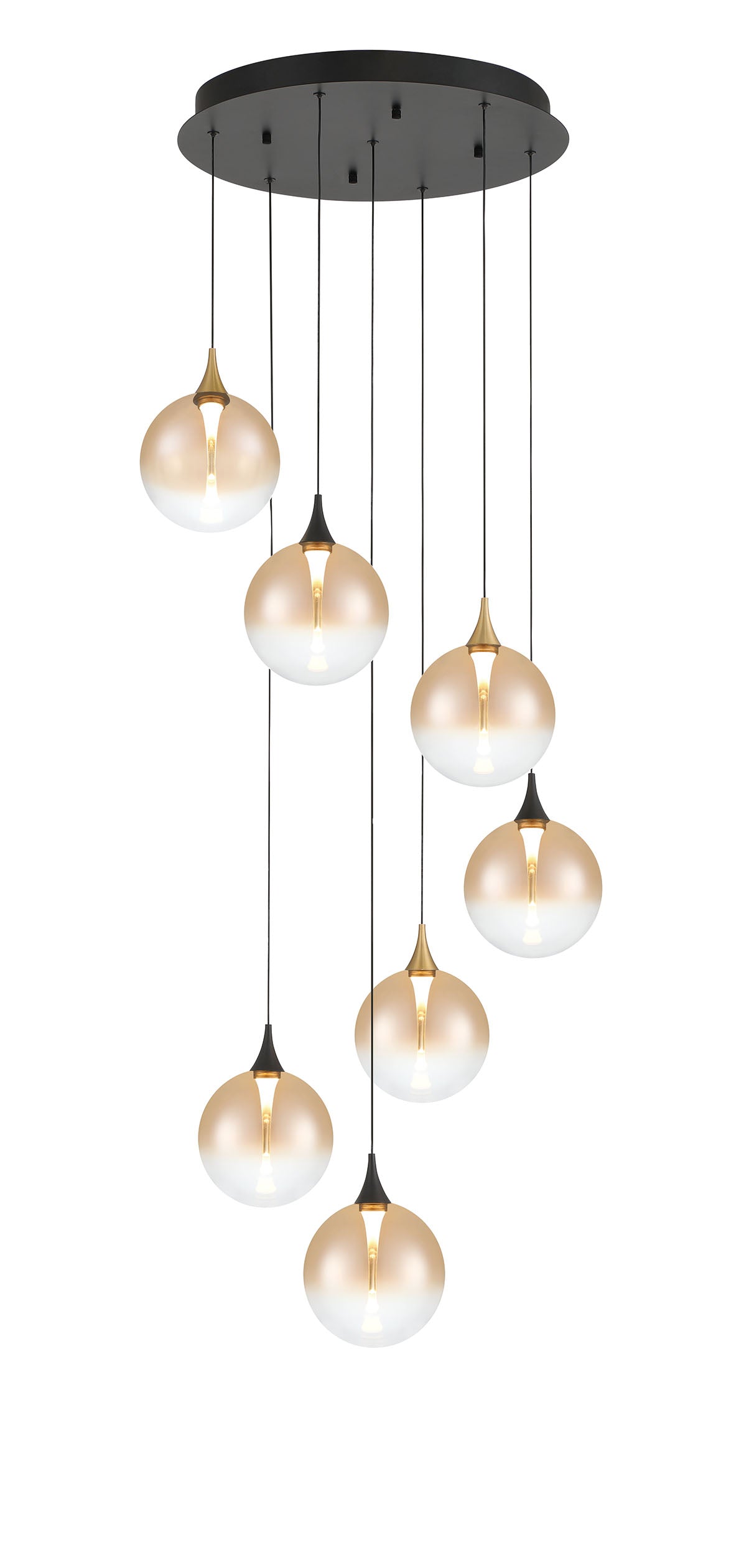 Luminaire suspendu Noir mat et or | IISA