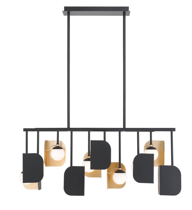 Luminaire suspendu Noir et or | CORNICE