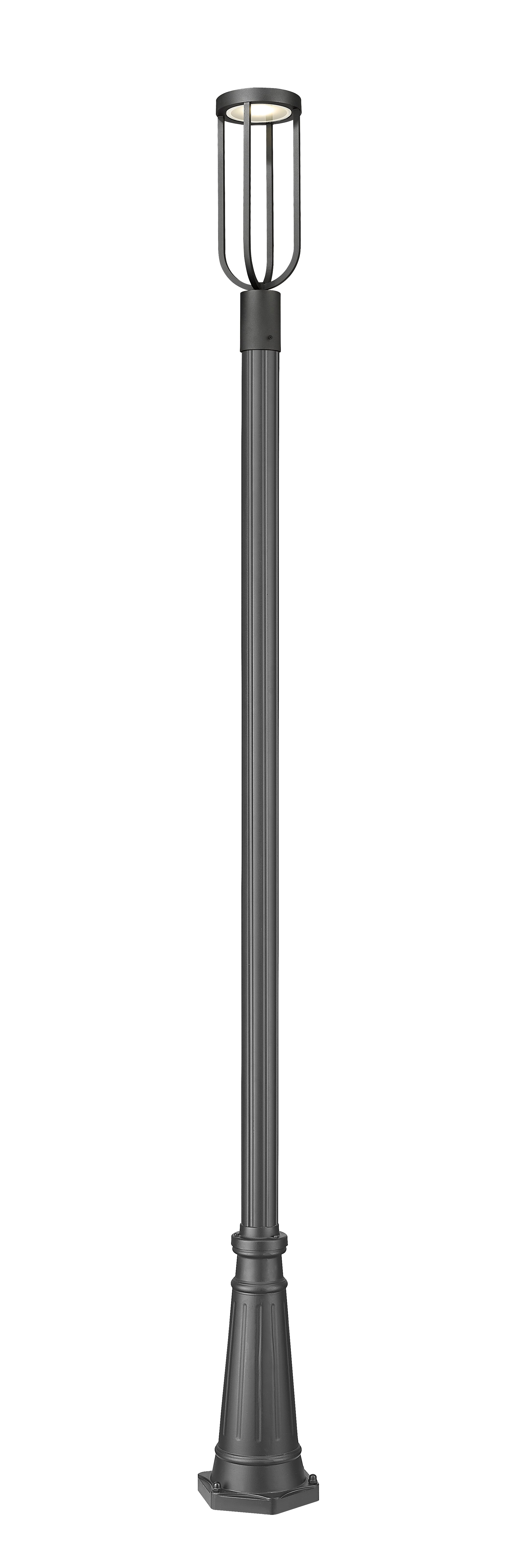 LELAND Luminaire sur poteau Noir DEL INTÉGRÉ - 5005PHM-519P-BK-LED | Z-LITE