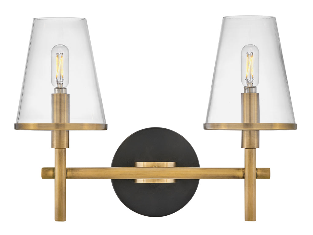 Petit luminaire de vanité à deux lumières