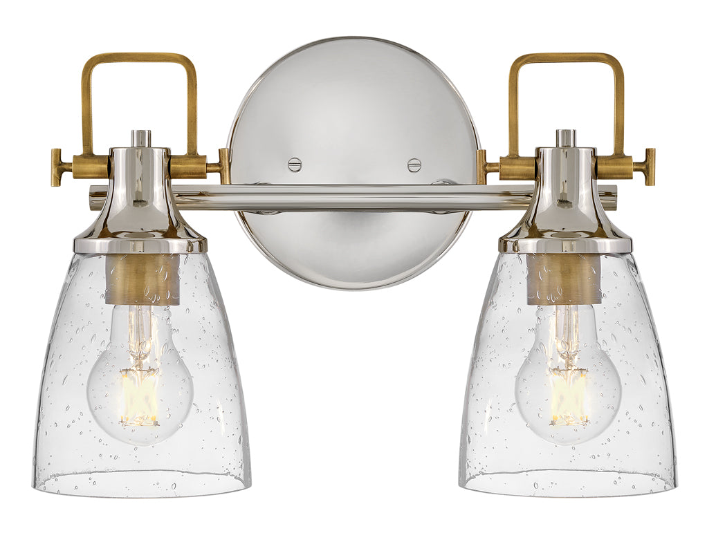 Petit luminaire de vanité à deux lumières