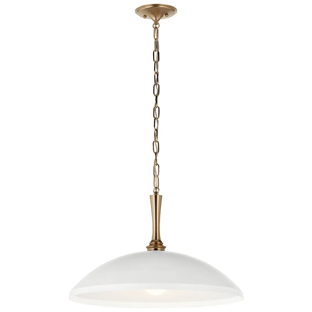 Luminaire suspendu Blanc et bronze champagne | DELAROSA