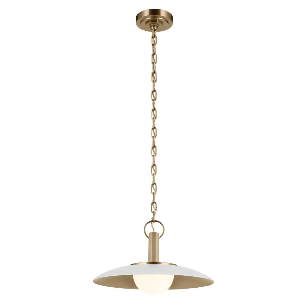 Luminaire suspendu Blanc et bronze champagne | KURIO