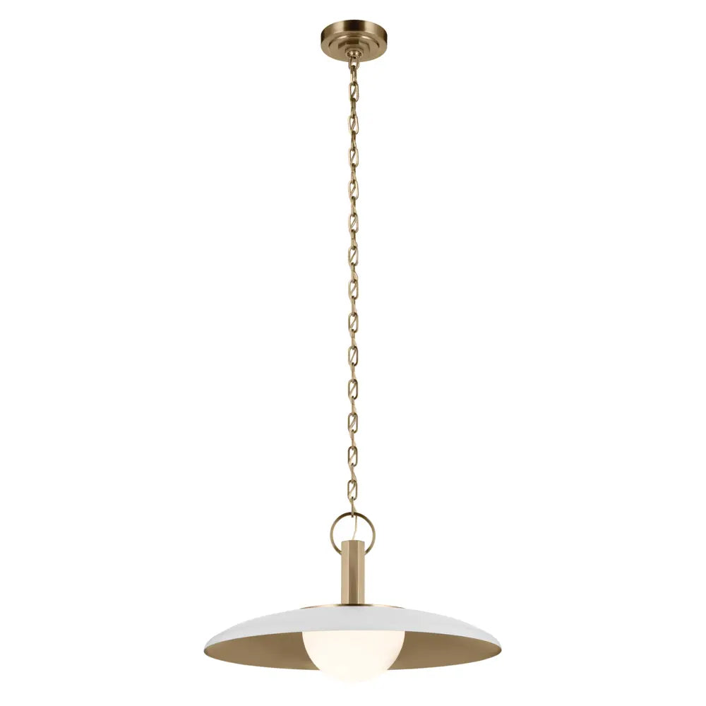 Luminaire suspendu Blanc et bronze champagne | KURIO