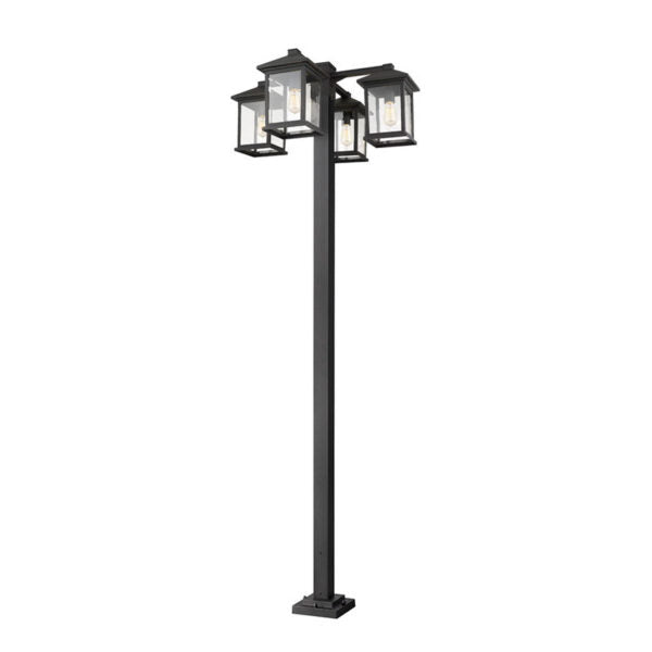 PORTLAND Luminaire sur poteau Noir - 531-4-536P-BK | Z-LITE