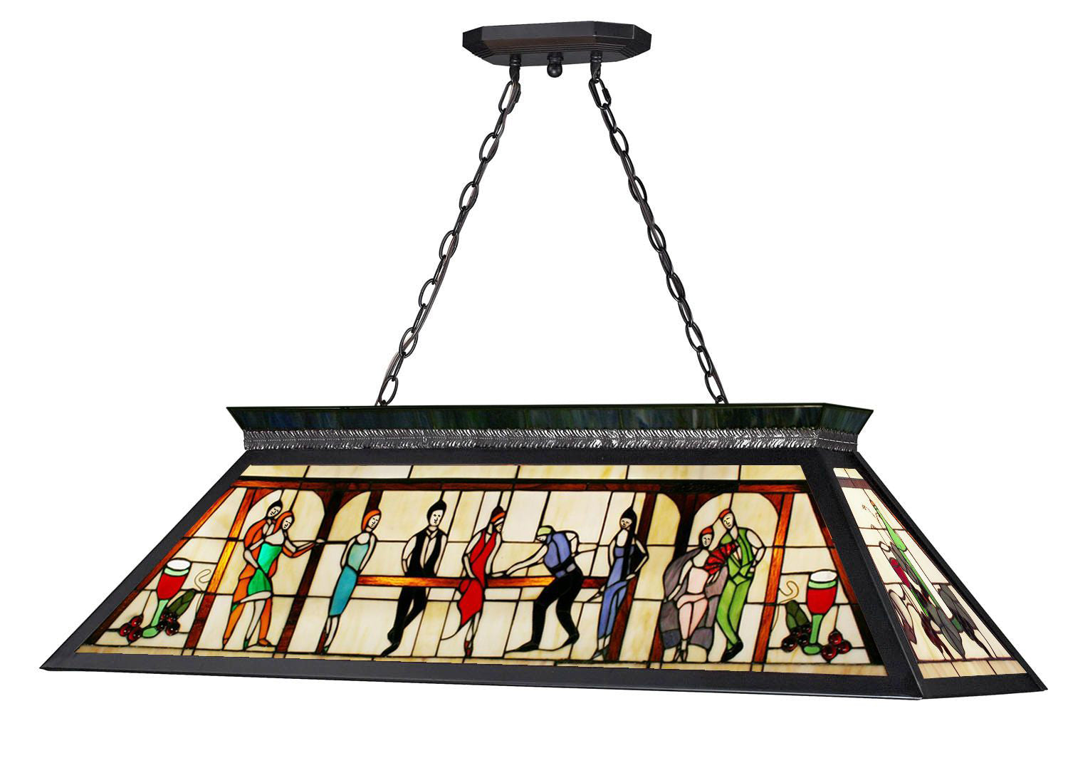 Billiard 4 lumières | Tiffany Billiard