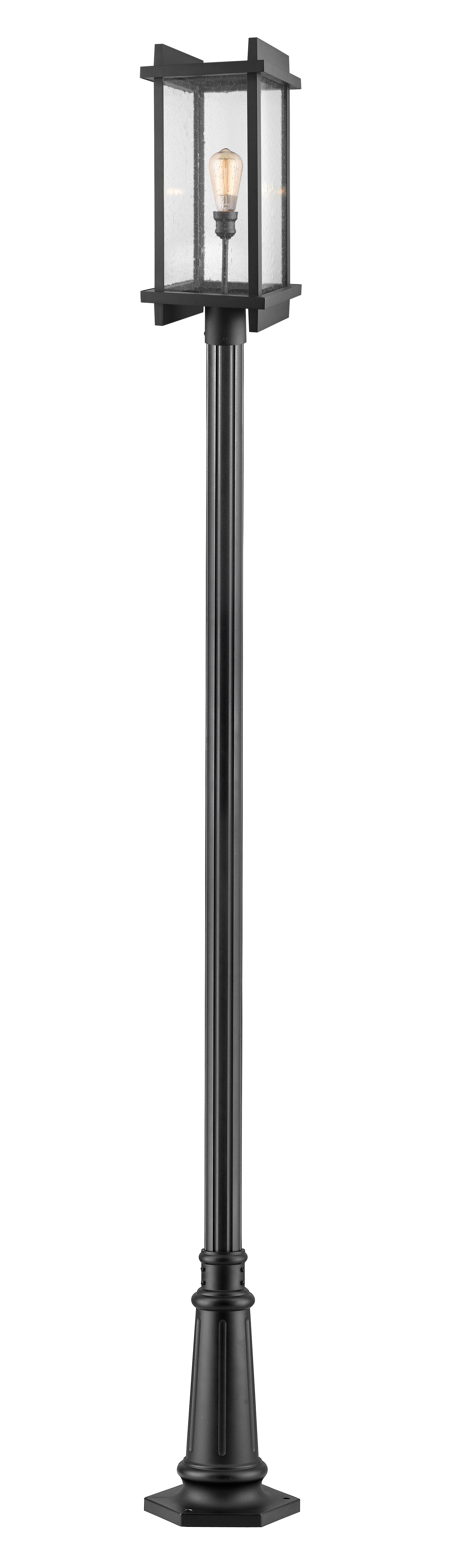 FALLOW Luminaire sur poteau Noir - 565PHBR-557P-BK | Z-LITE