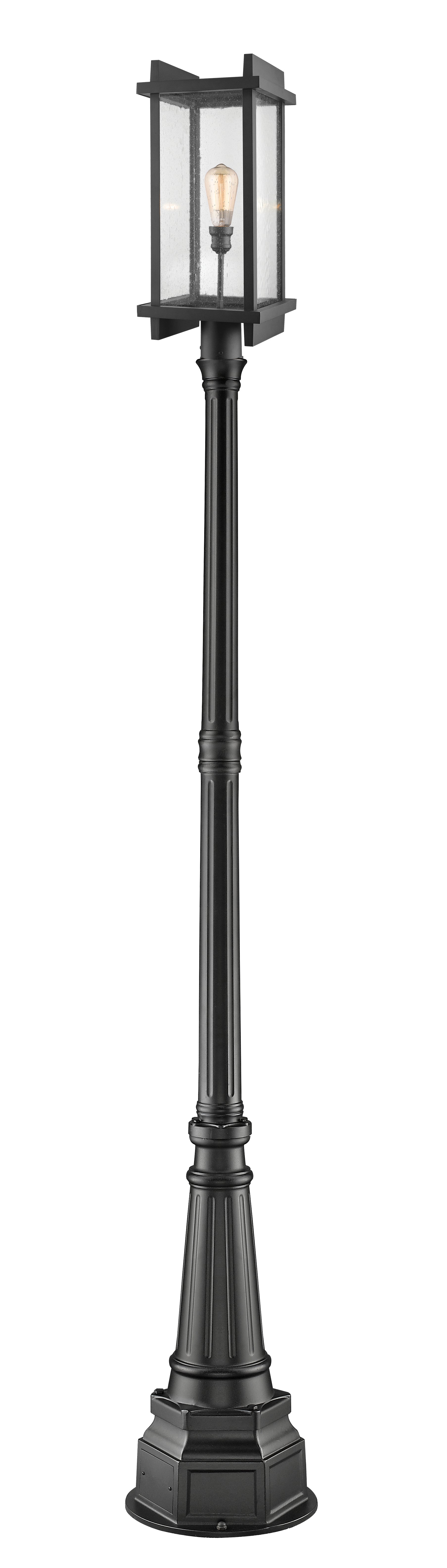 FALLOW Luminaire sur poteau Noir - 565PHBR-564P-BK | Z-LITE