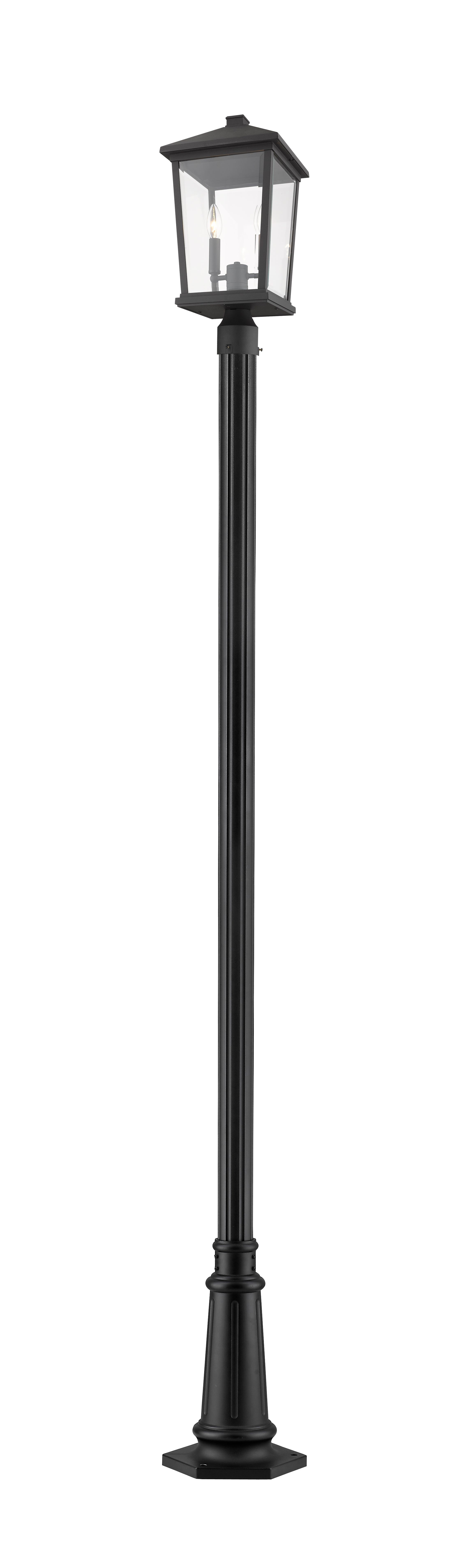 BEACON Luminaire sur poteau Noir - 568PHBR-557P-BK | Z-LITE