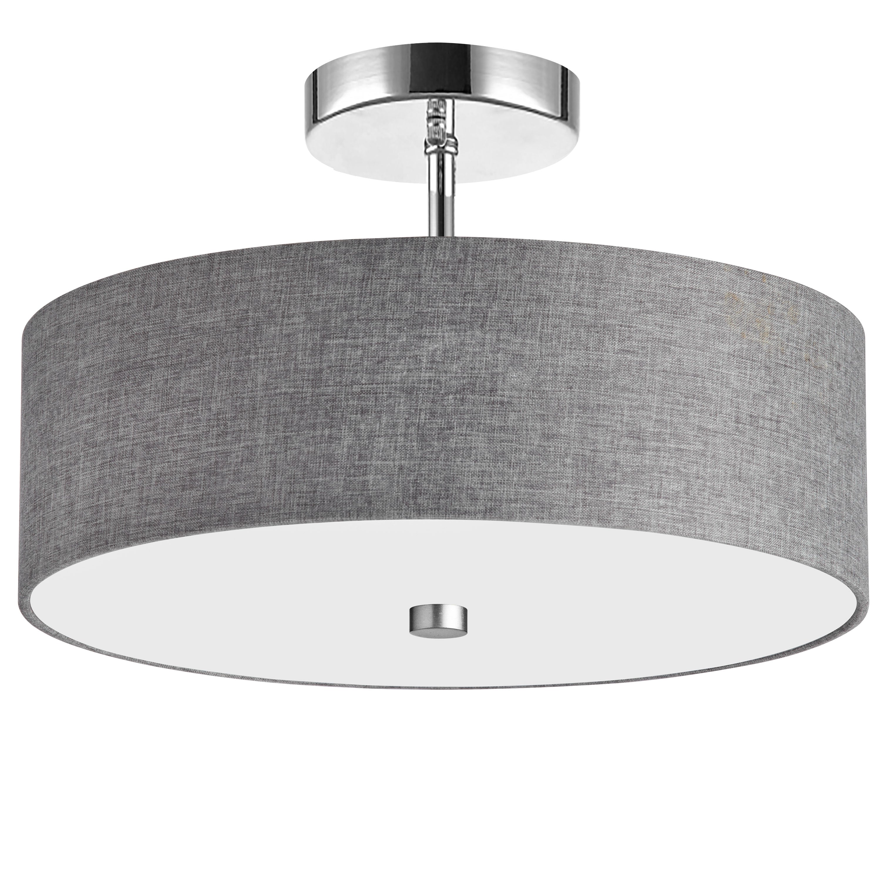 EVERLY Semi-Flush mount Grey - 571-143SF-PC-GRY | DAINOLITE