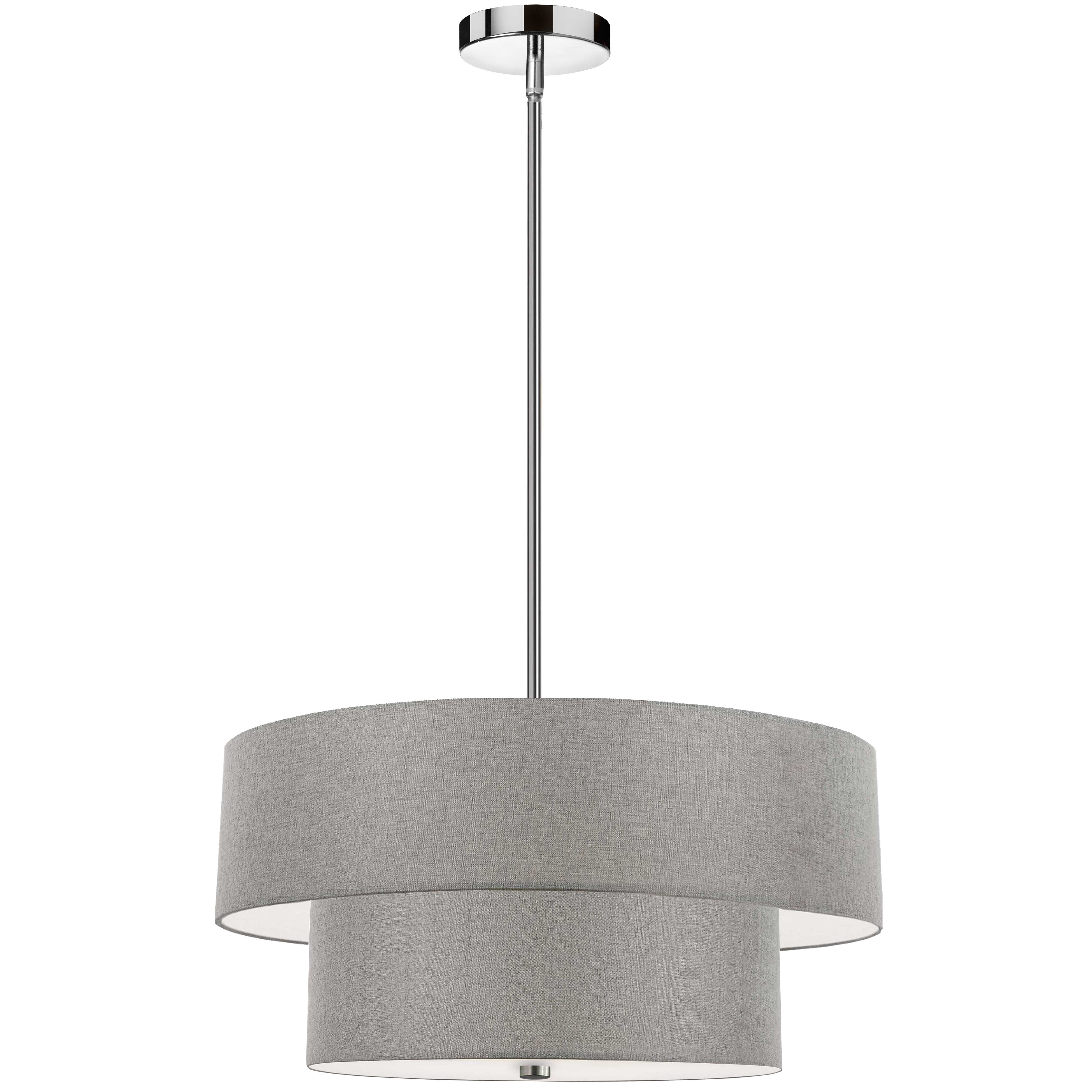 EVERLY Pendant Chrome - 571-224P-PC-GRY | DAINOLITE