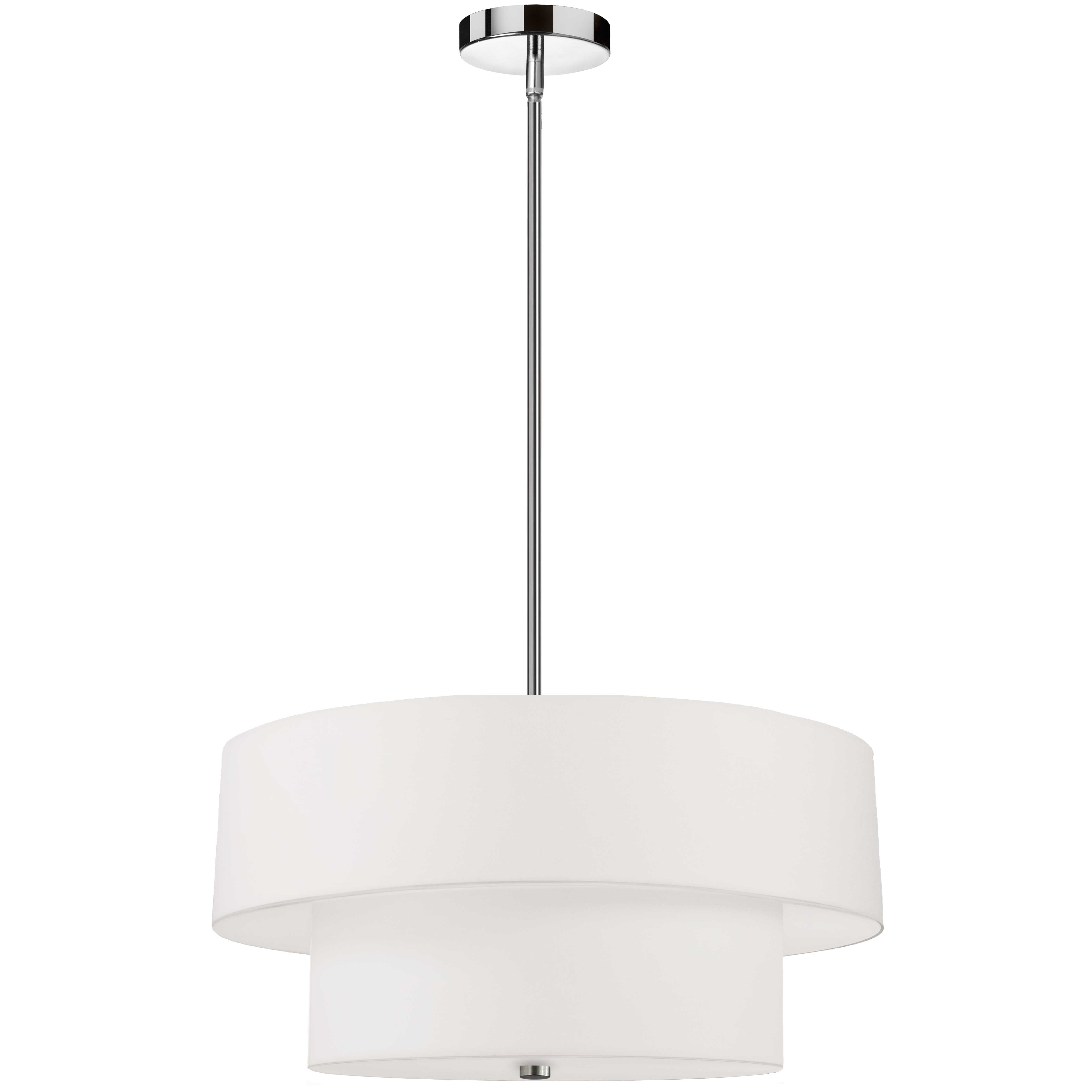 EVERLY Pendant Chrome - 571-224P-PC-WH | DAINOLITE
