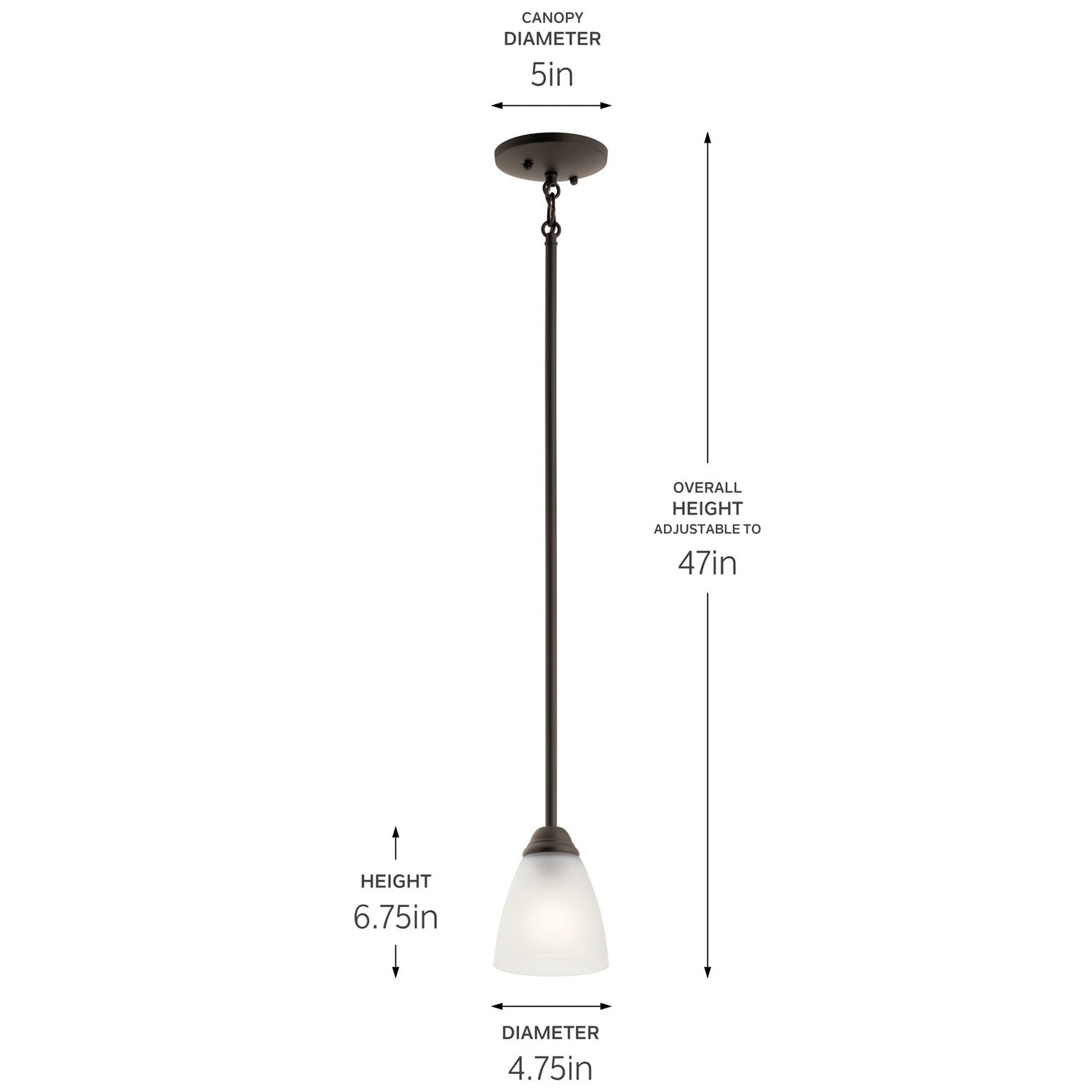 Mini-suspension 1 lumière | Jolie