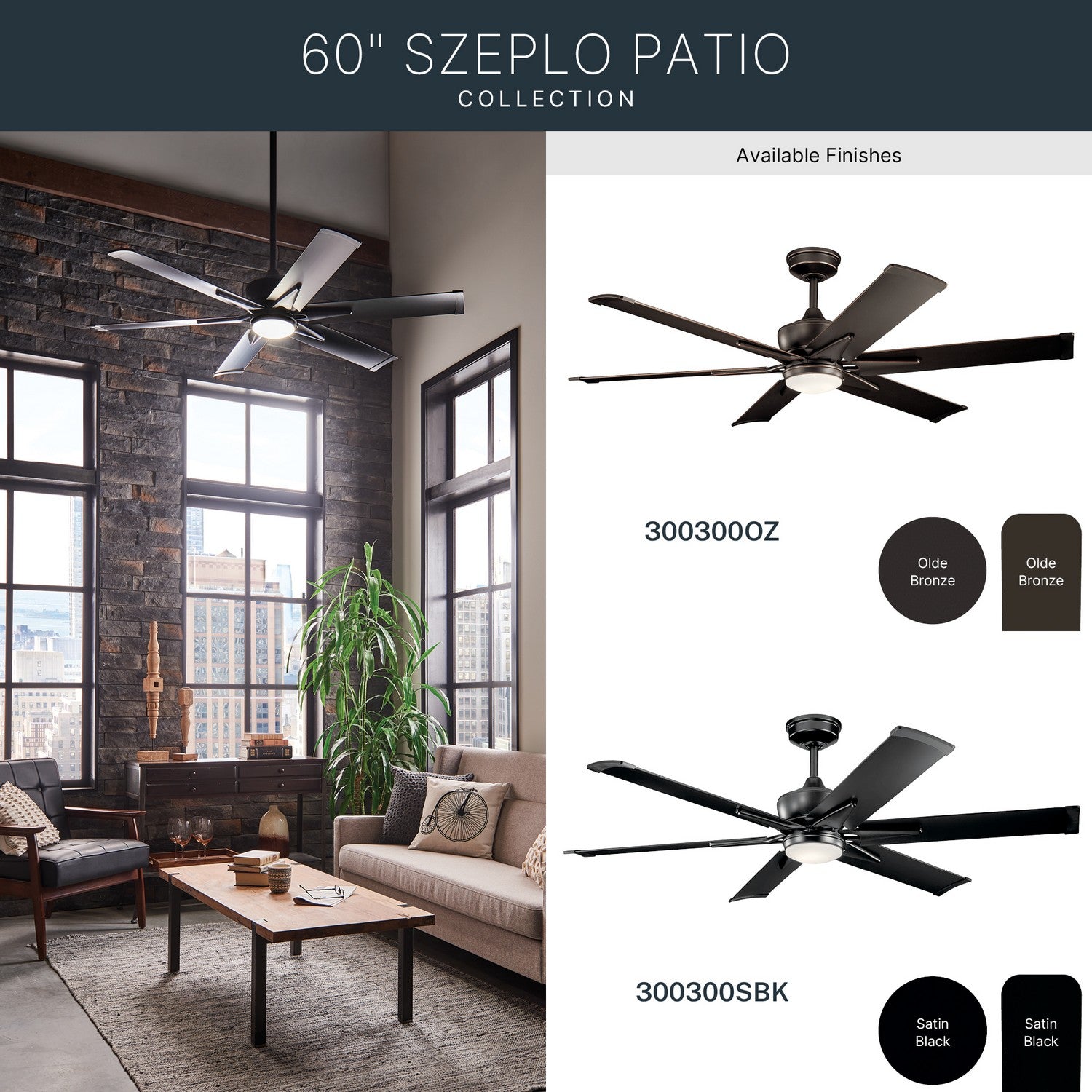 Ventilateur de plafond 60 po | Szeplo Patio