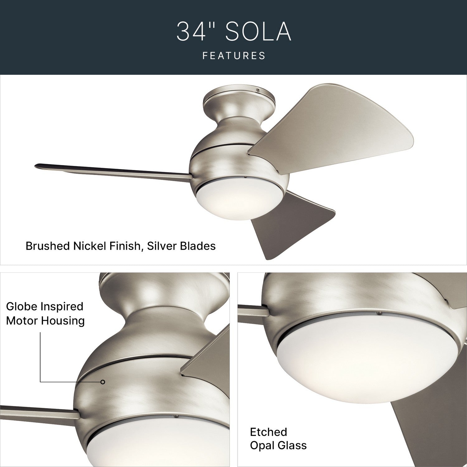 Ventilateur de plafond 34 po | Sola