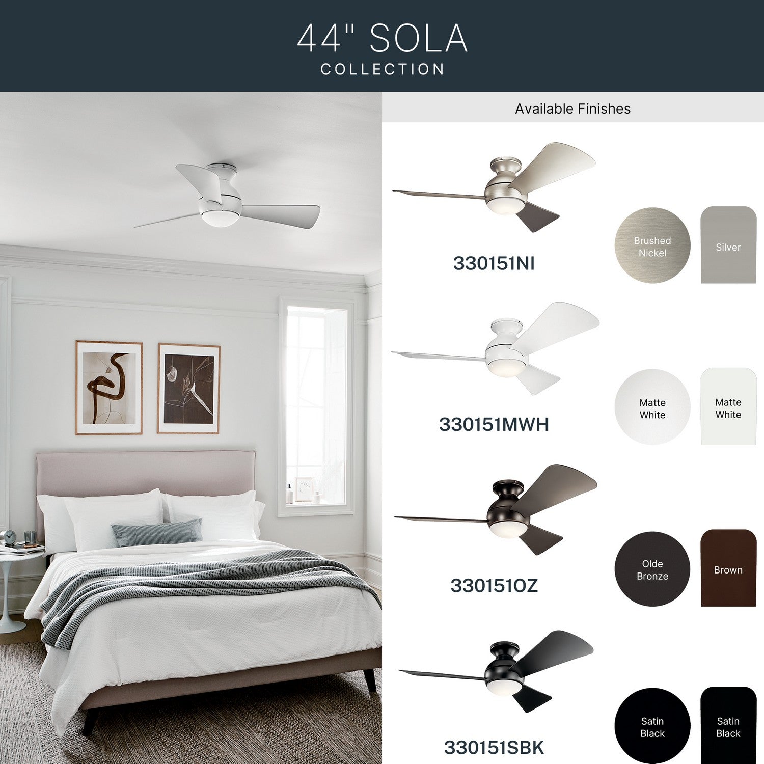 Ventilateur de plafond 44 po | Sola