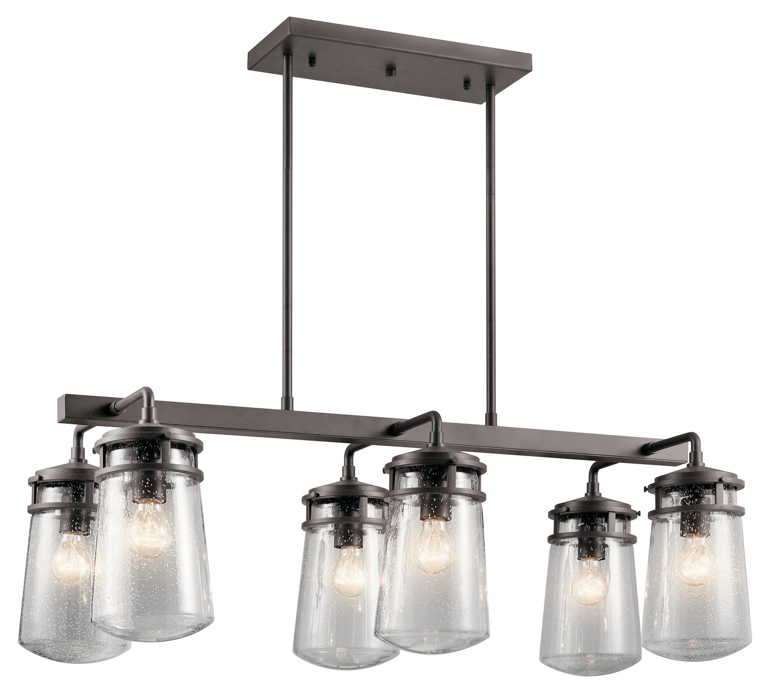 Lustre linéaire extérieur 6 lumières | Lyndon