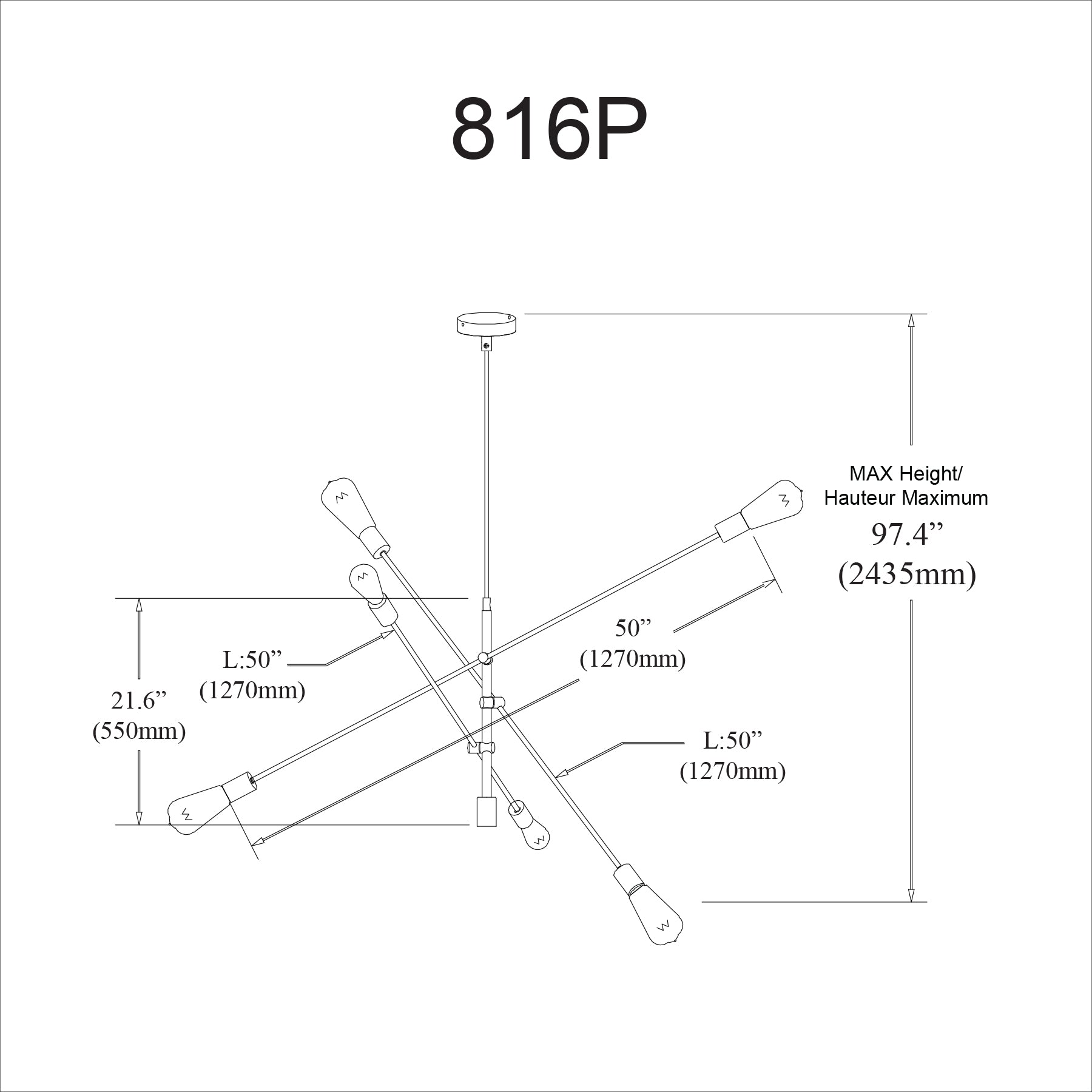 Luminaire suspendu Laiton vieilli | 816P