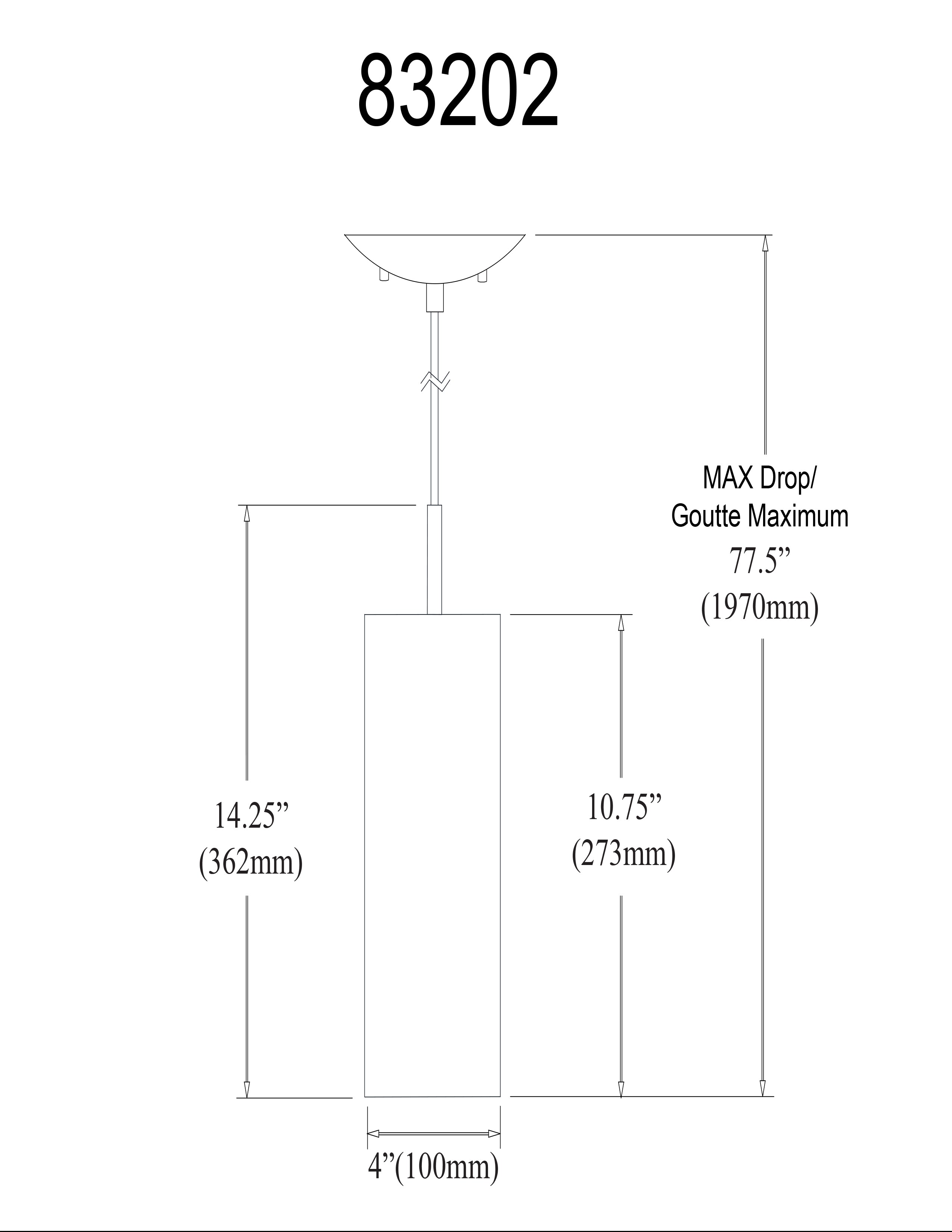 Luminaire suspendu | PAZA — 4 po