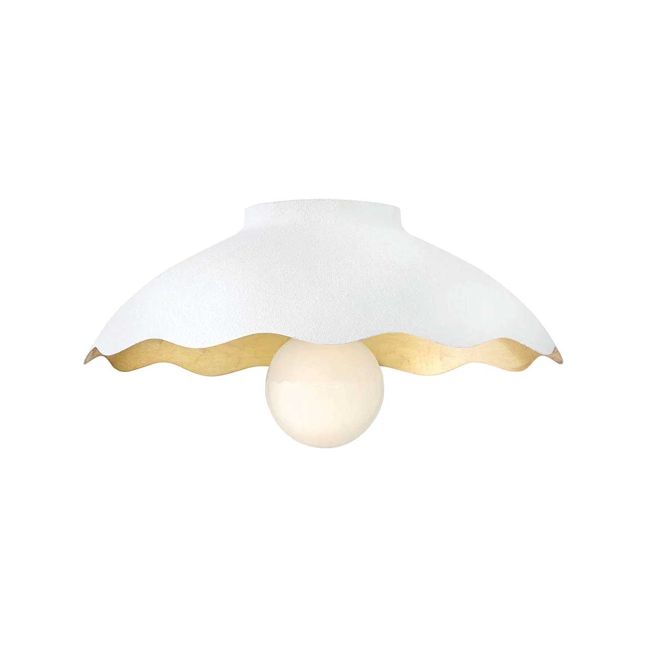 Plafonnier Blanc et or | DARLA
