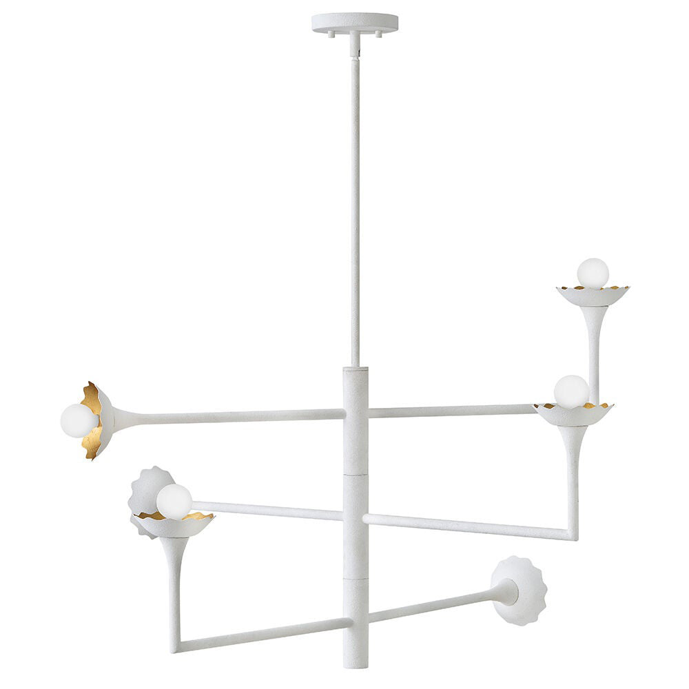 Luminaire suspendu Blanc et or | DARLA