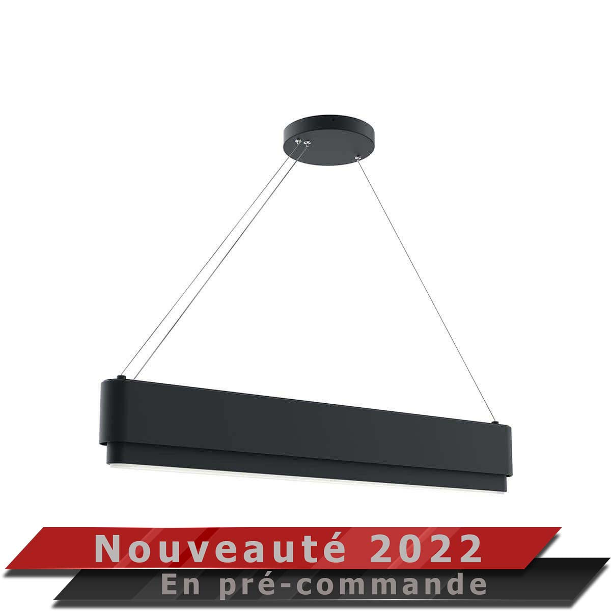 Walman Suspension lineaire Noir DEL INTÉGRÉ - 84316MBK | ELAN