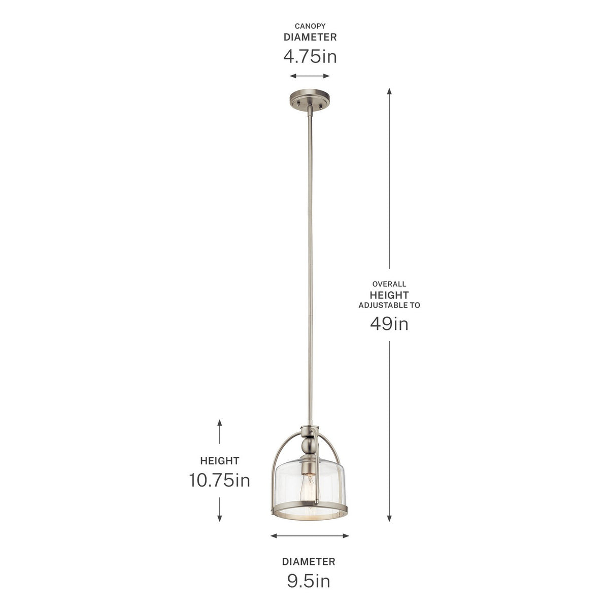 Mini-suspension 1 lumière