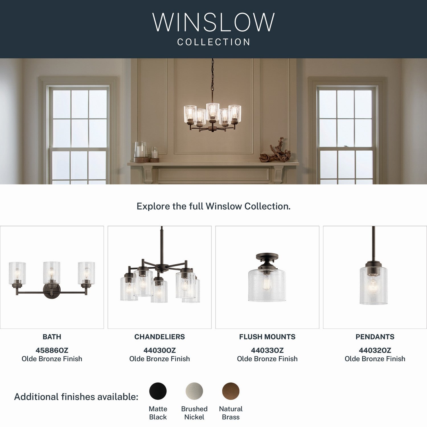 Semi-plafonnier 1 lumière | Winslow